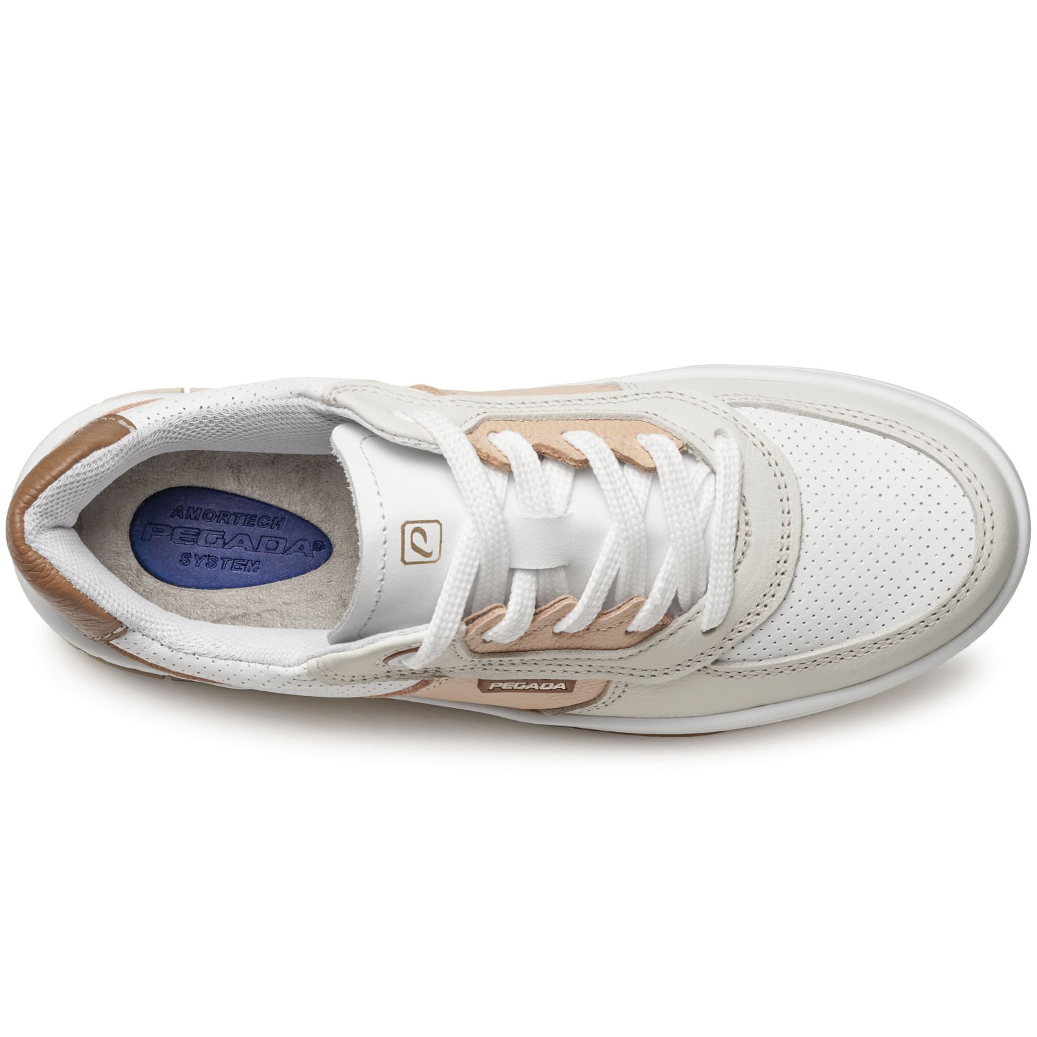 Tênis Pegada Feminino em Couro Branco 212608-02 Branco 6