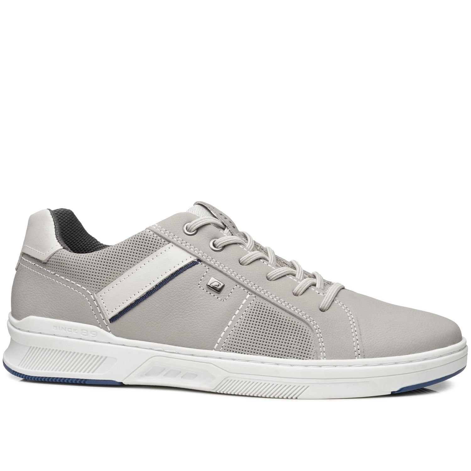 Sapatênis Pegada Masculino em Couro Silver 110605-10