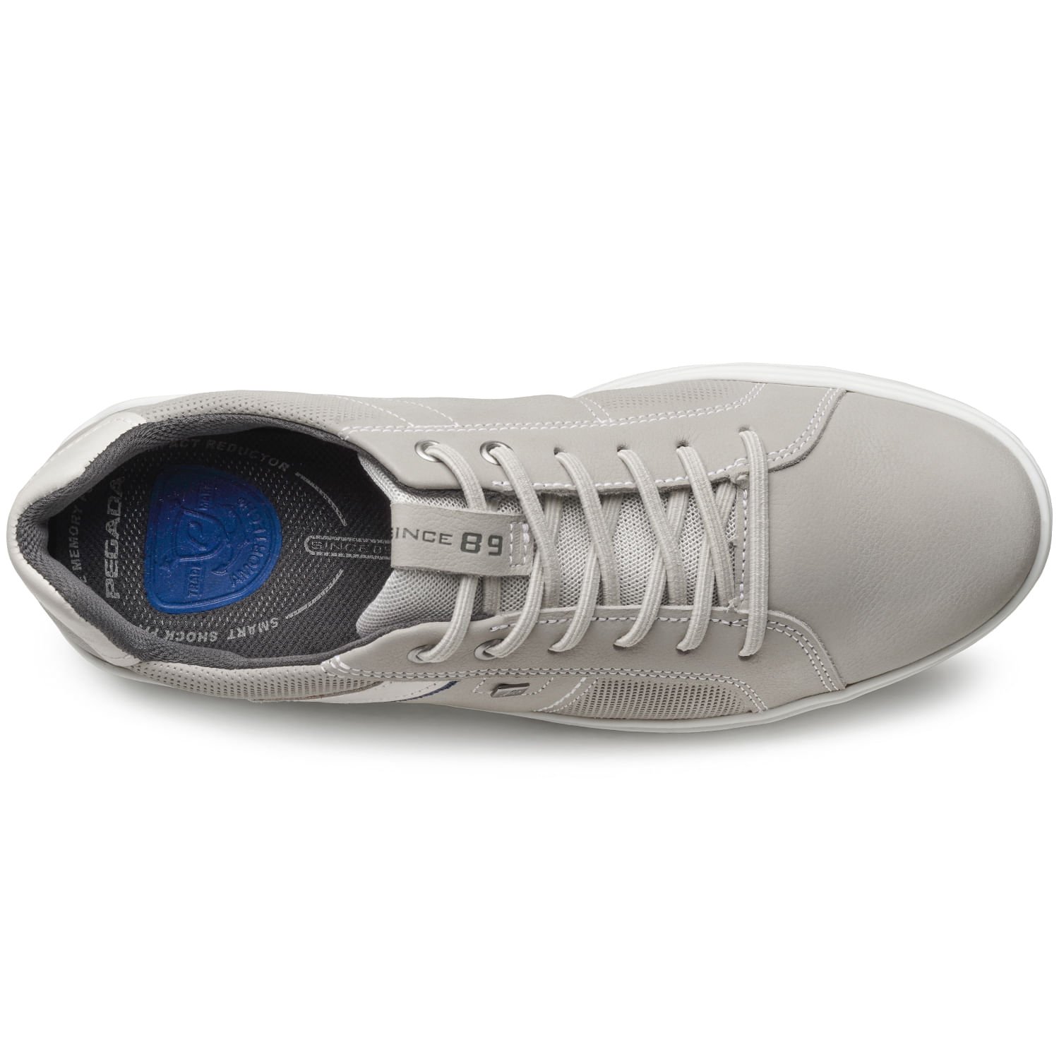 Sapatênis Pegada Masculino em Couro Silver 110605-10 Silver 7