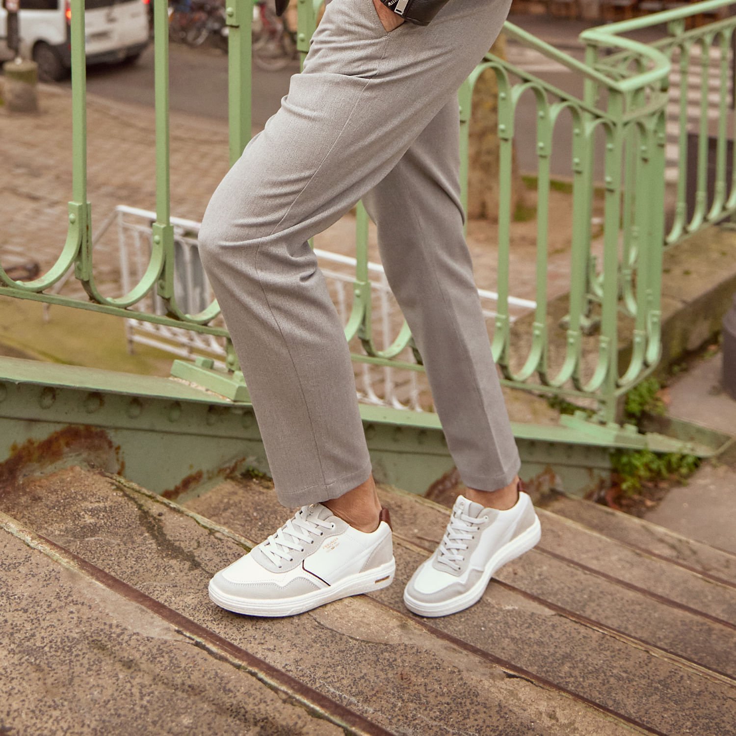 Tênis Casual Pegada Masculino em Couro Branco 112003-01 Branco 2