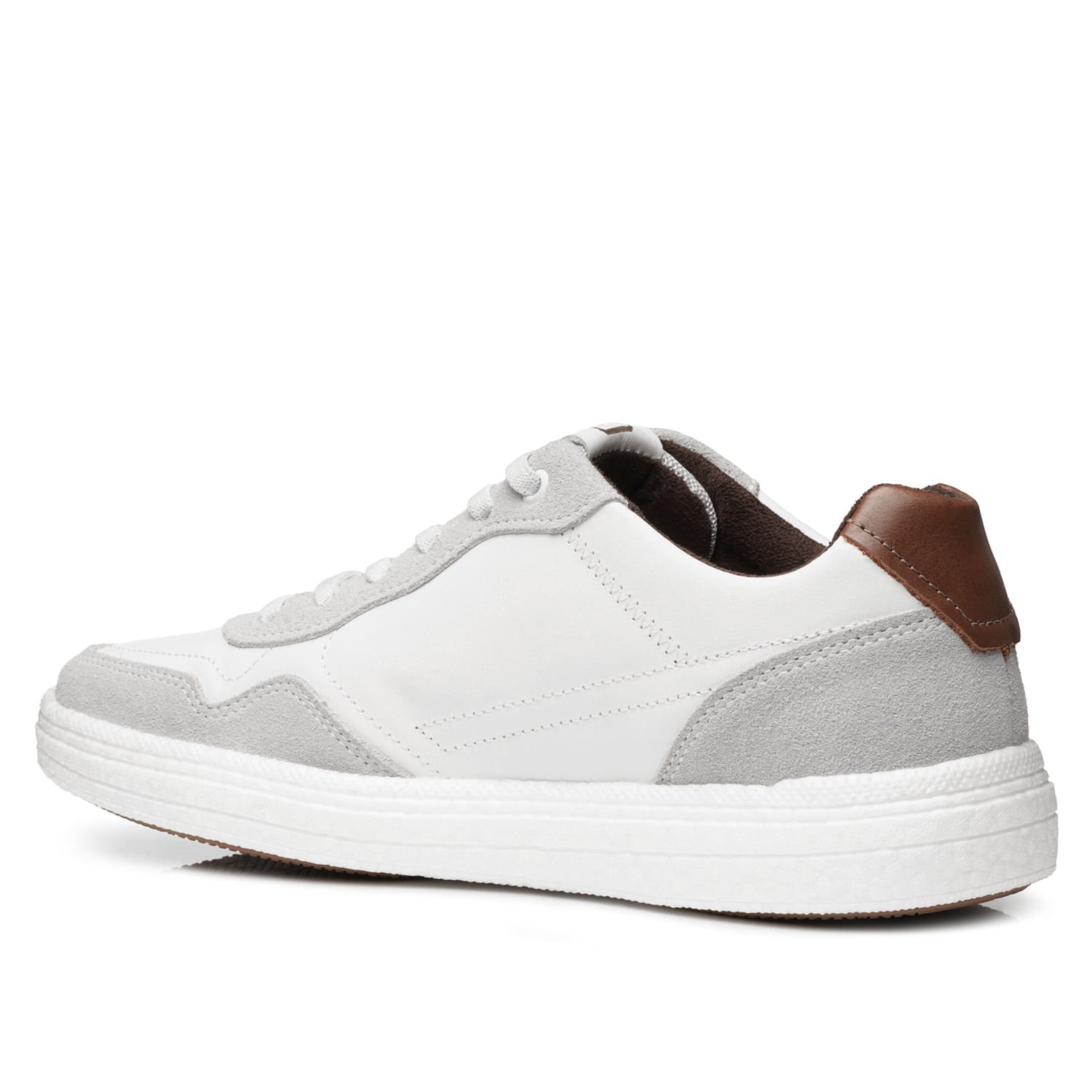 Tênis Casual Pegada Masculino em Couro Branco 112003-01 Branco 4