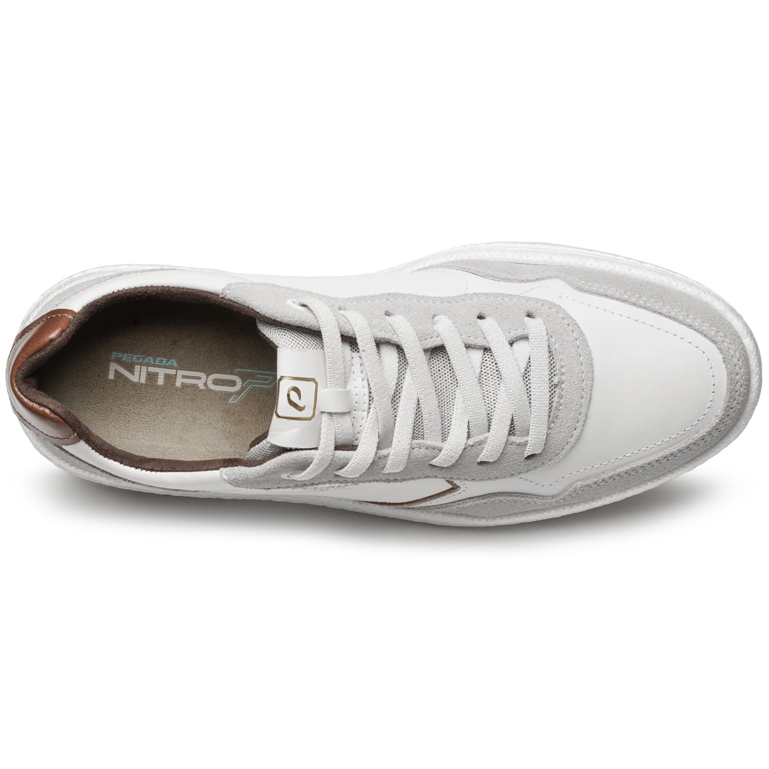 Tênis Casual Pegada Masculino em Couro Branco 112003-01 Branco 7