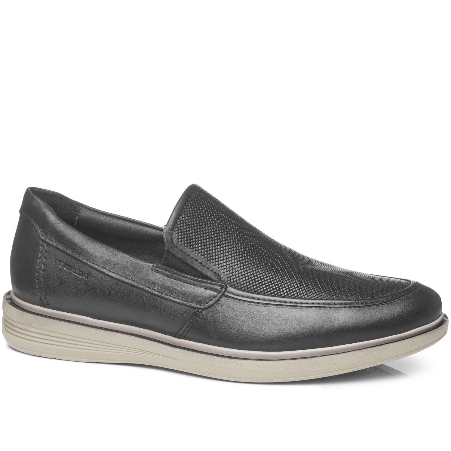 Sapato Casual Pegada Masculino em Couro Preto 126112-01