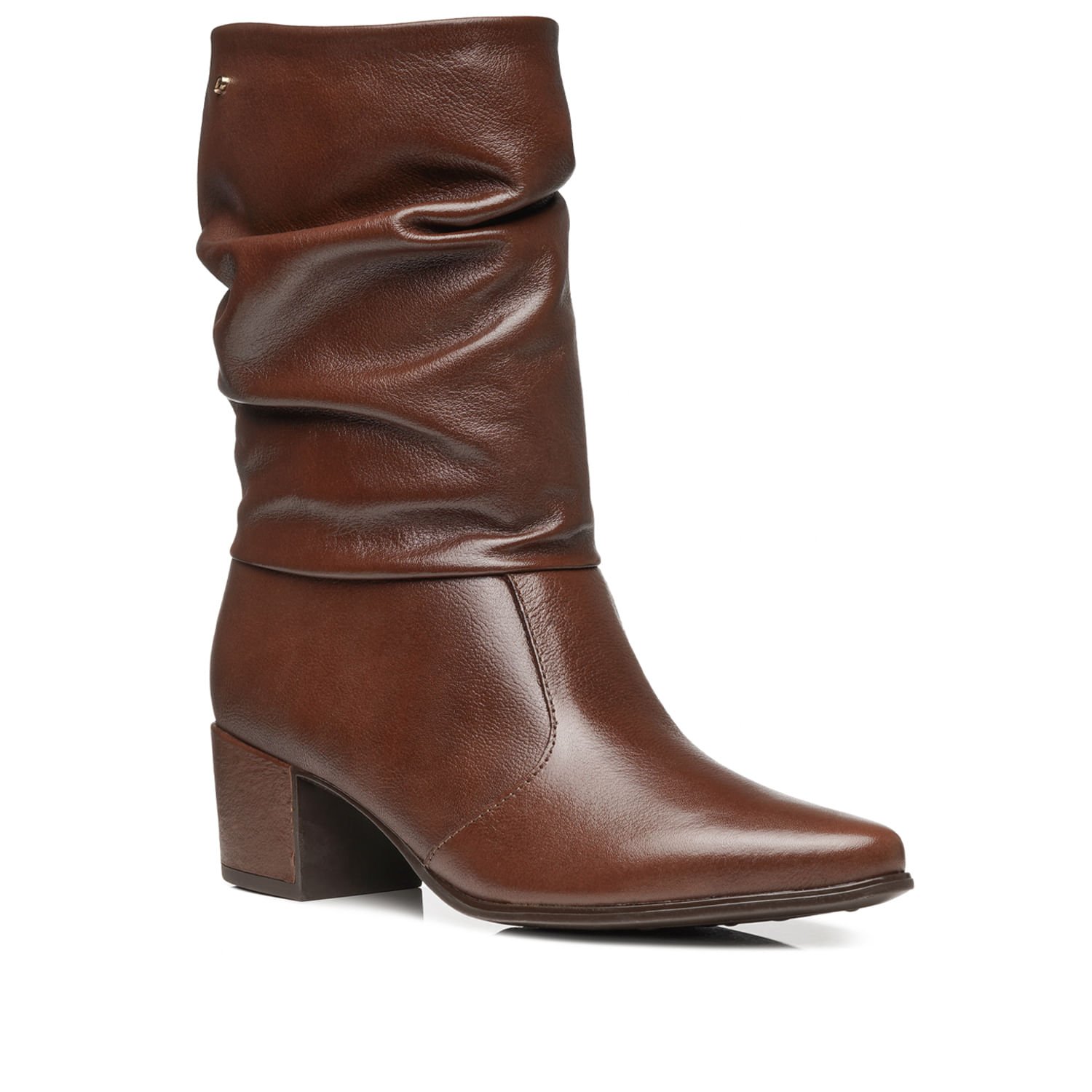 Bota Pegada Feminina em Couro Pinhão 280901-01 Pinhão 3