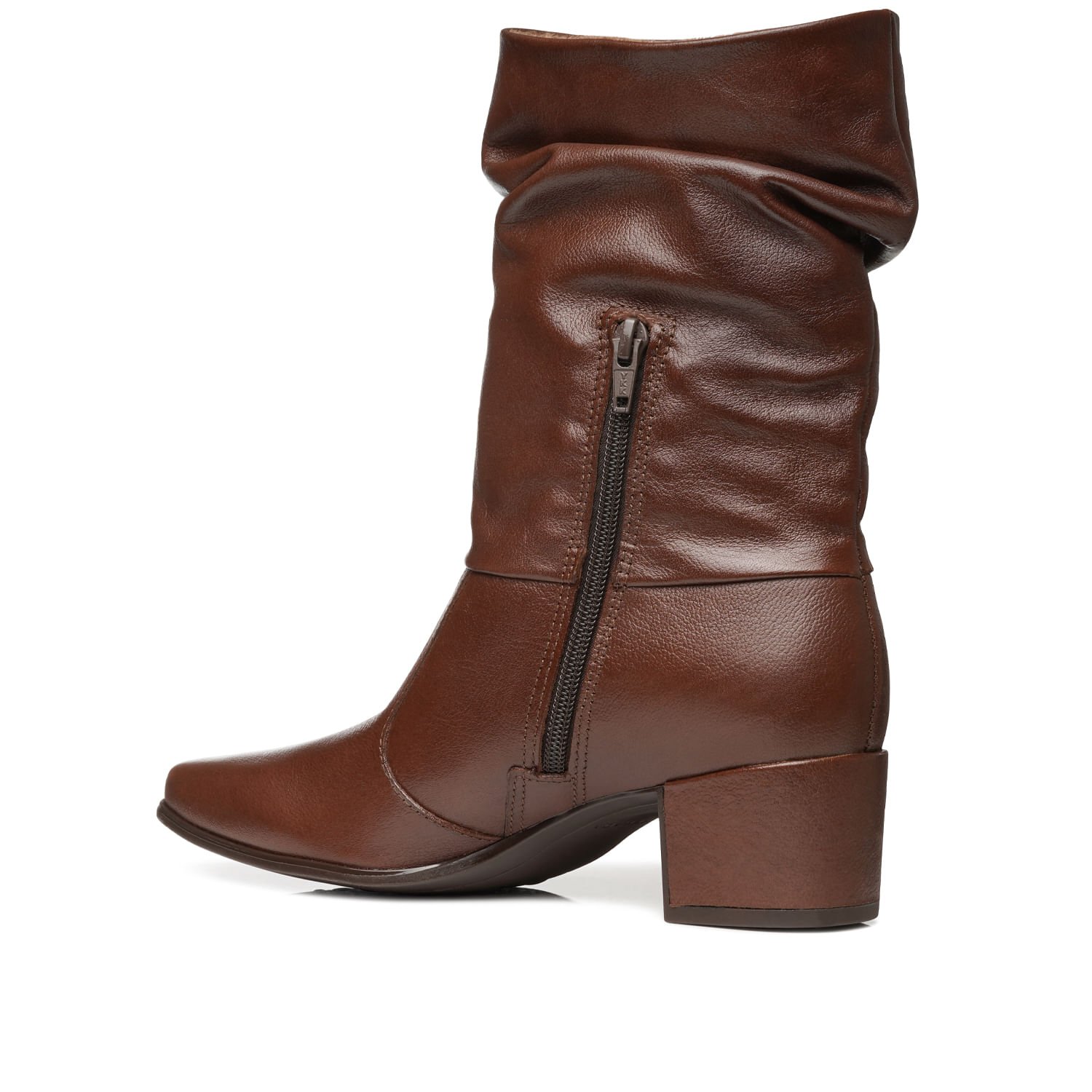 Bota Pegada Feminina em Couro Pinhão 280901-01 Pinhão 4