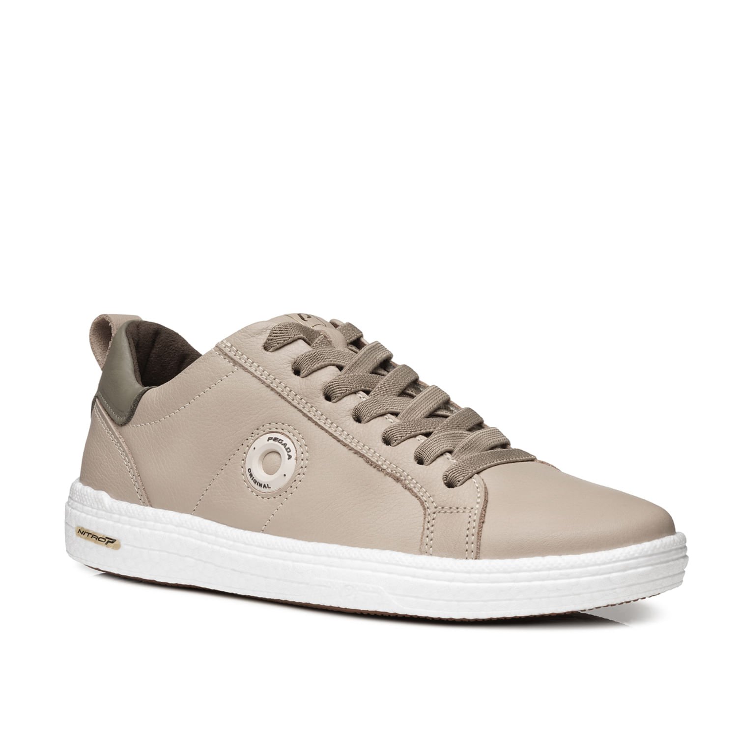 Tênis Casual Pegada Masculino em Couro Desert 112004-05 Bege 2