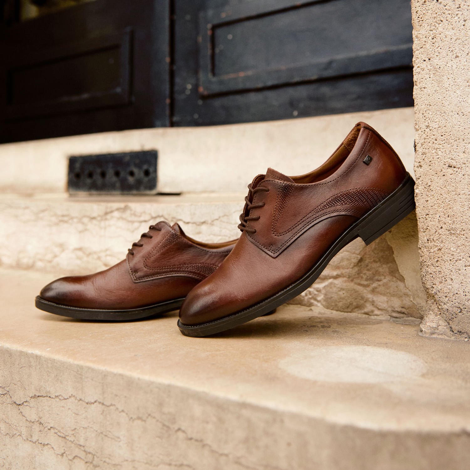 Sapato Social Pegada Masculino em Couro Pinhão 126954-02 Pinhão 2