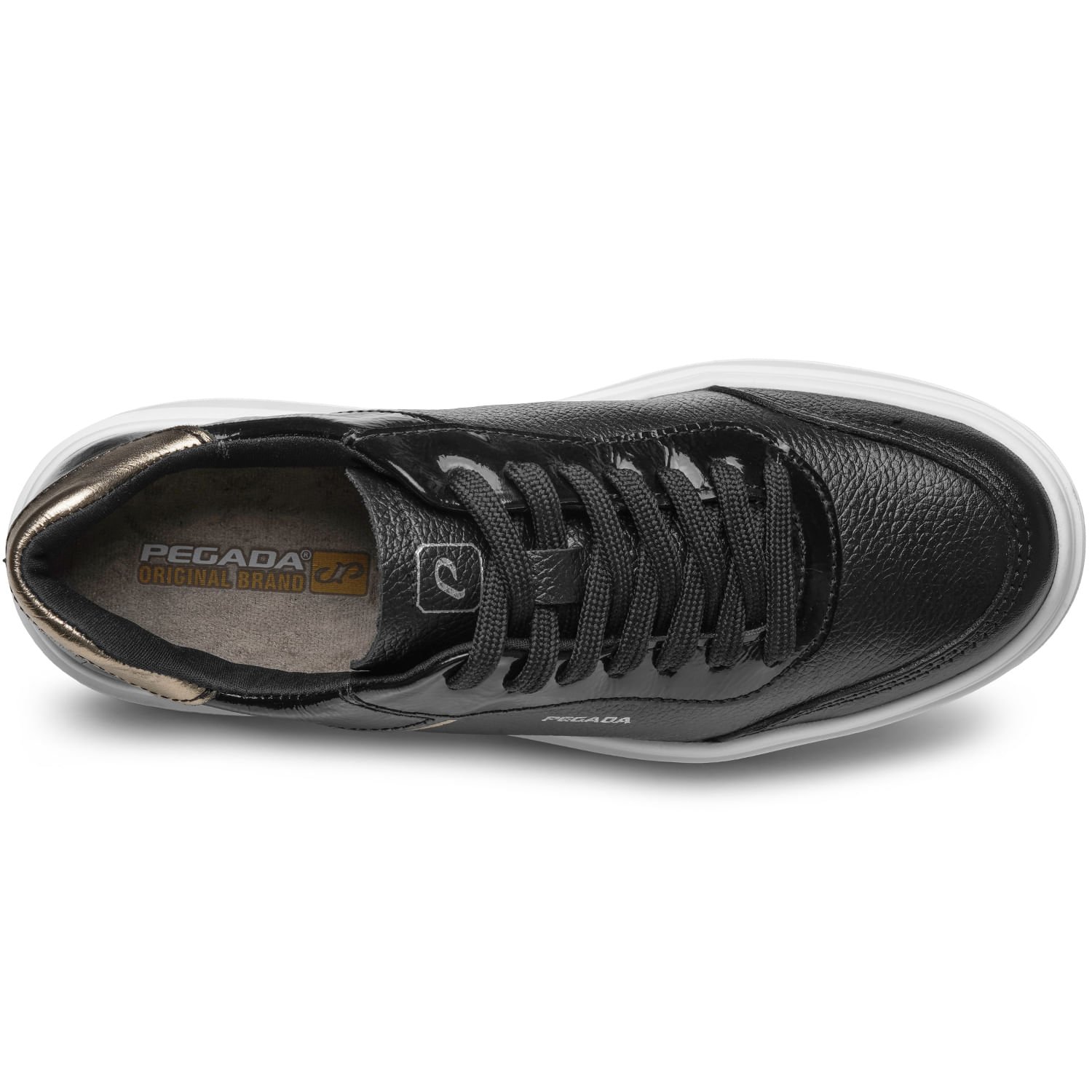 Tênis Pegada Feminino em Couro Preto 211311-02 Preto 6