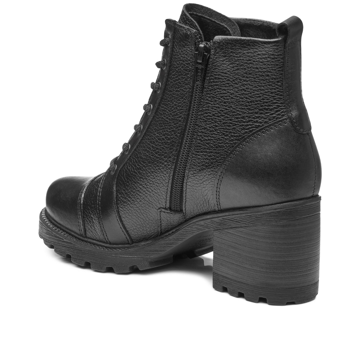 Coturno Pegada Feminino em Couro Preto 281312-04 Preto 3