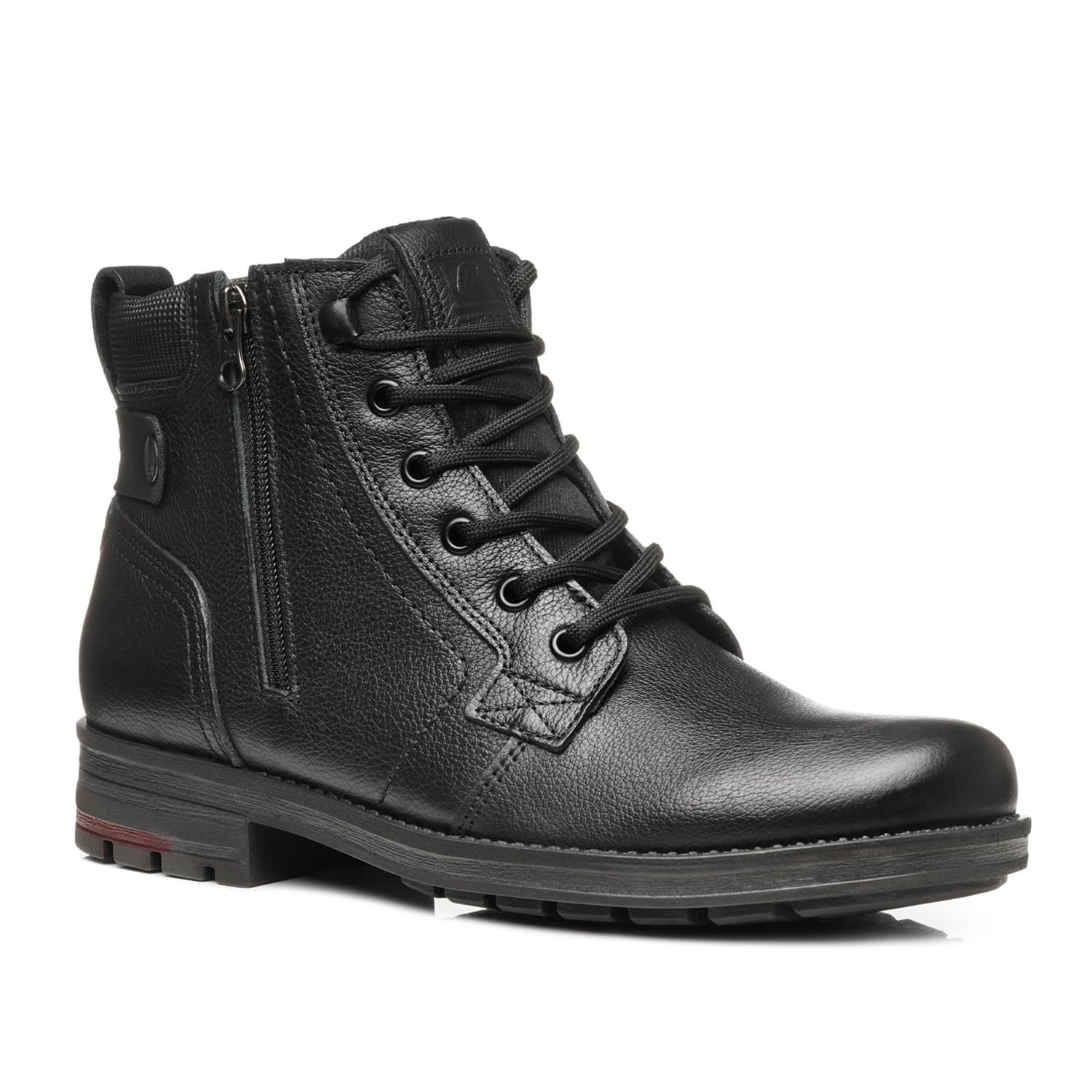 Coturno Pegada Masculino em Couro Preto 181314-03 Preto 3