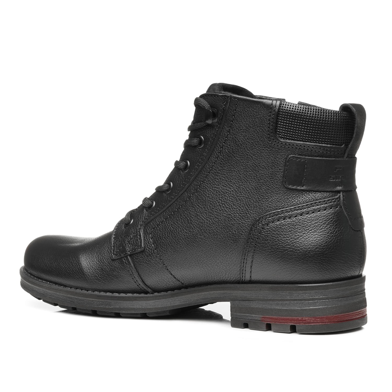 Coturno Pegada Masculino em Couro Preto 181314-03 Preto 4