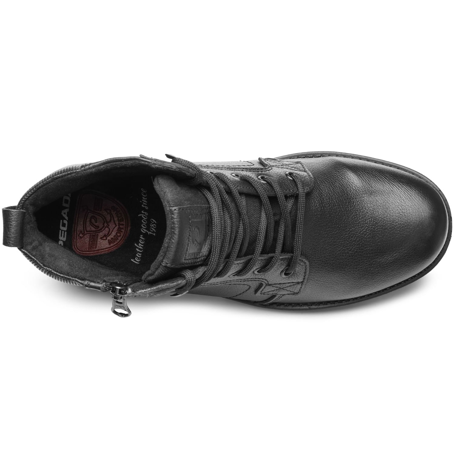 Coturno Pegada Masculino em Couro Preto 181314-03 Preto 7