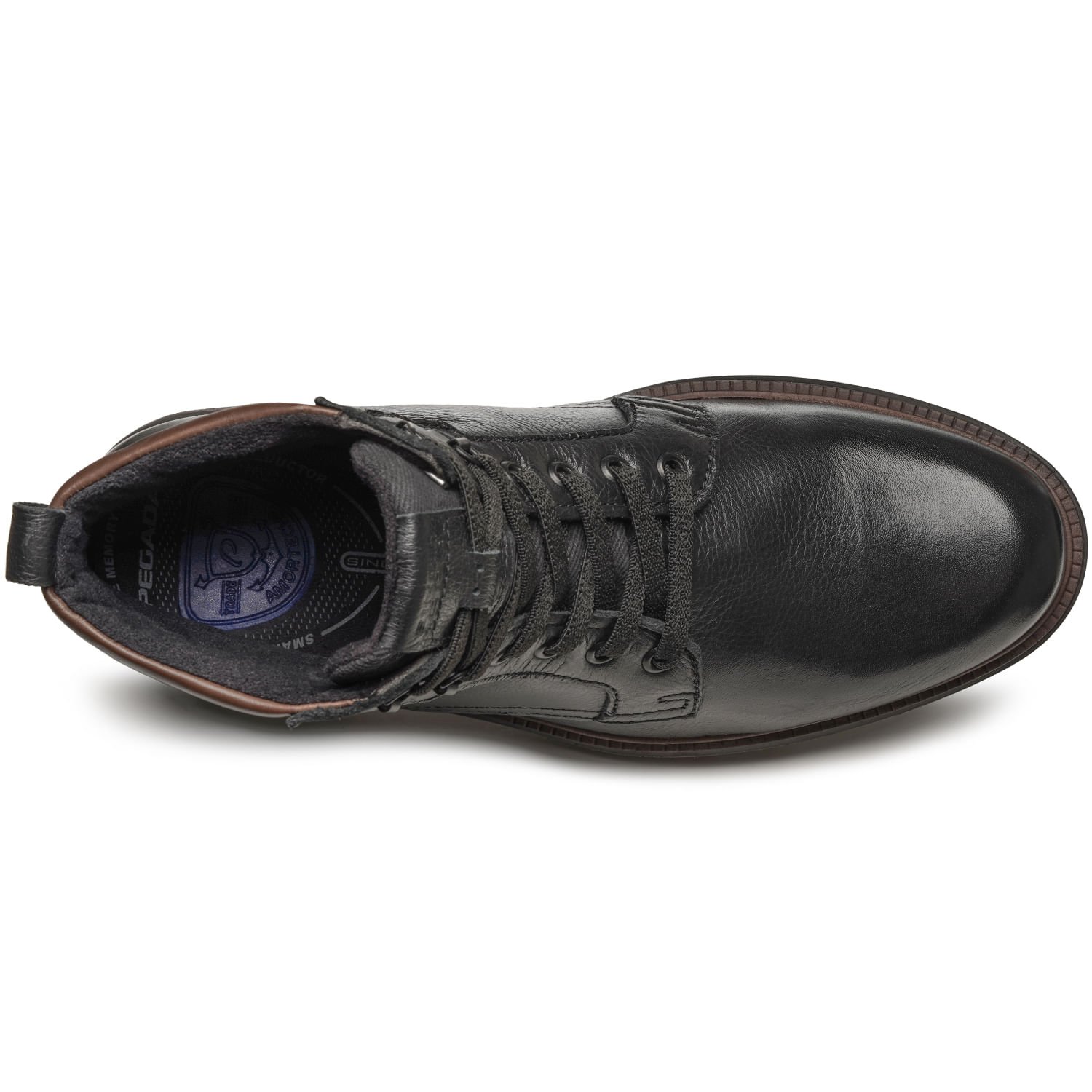 Coturno Pegada Masculino em Couro Preto 181802-03 Preto 7