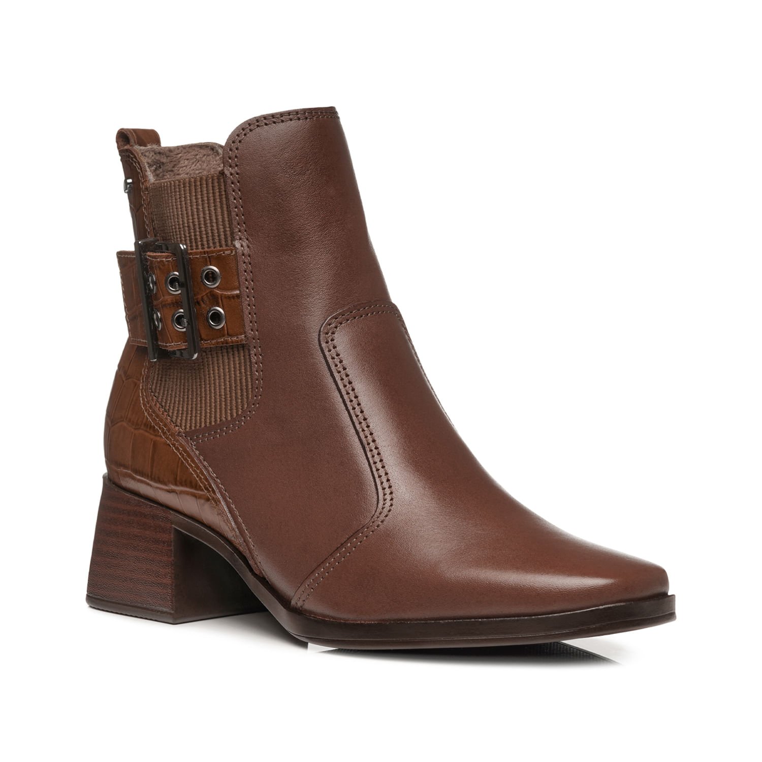 Bota Pegada Feminina em Couro Pinhão 282351-04 Pinhão 3