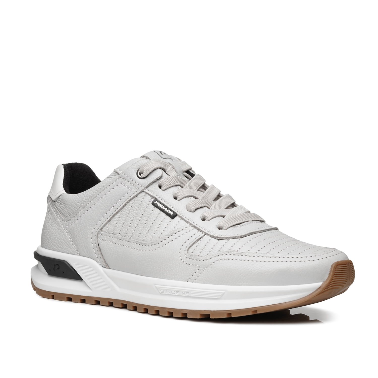 Sapatênis Pegada Masculino em Couro Cloud 112102-05 Cinza 3