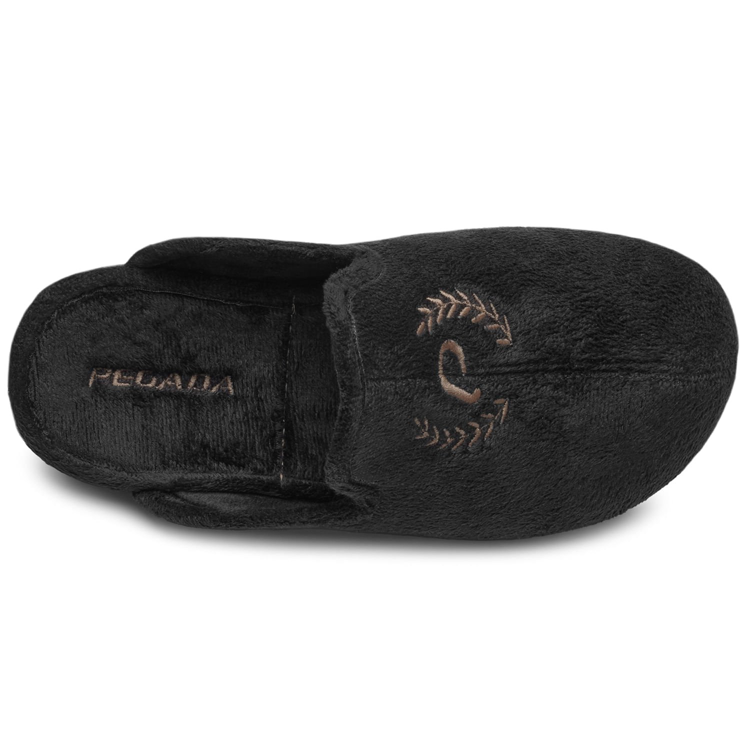 Pantufa Pegada Feminina em Tecido Preto 266012-04 Preto 5