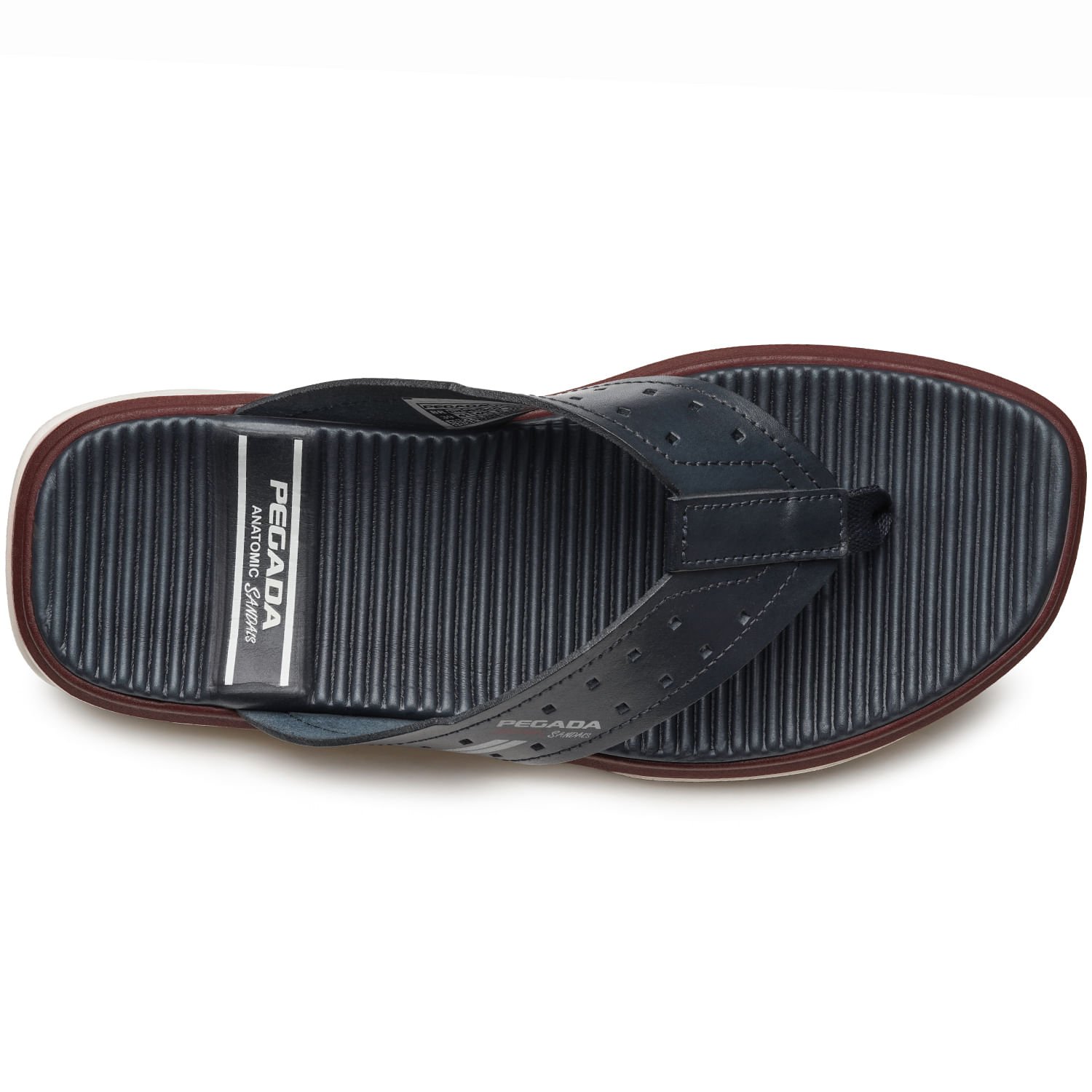Chinelo Pegada Masculino em Couro Marinho 134652-04 Marinho 5