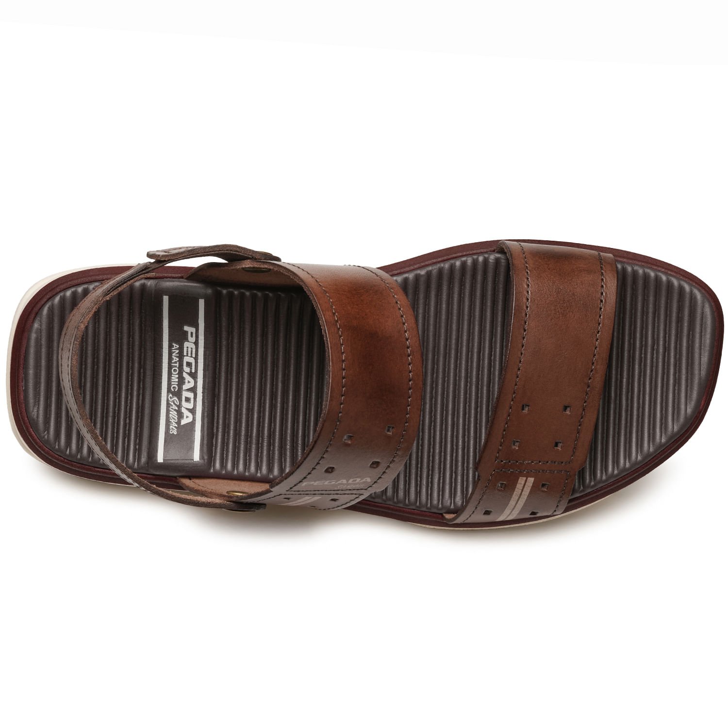 Sandália Pegada Masculino em Couro Pinhão 134653-01 Pinhão 6