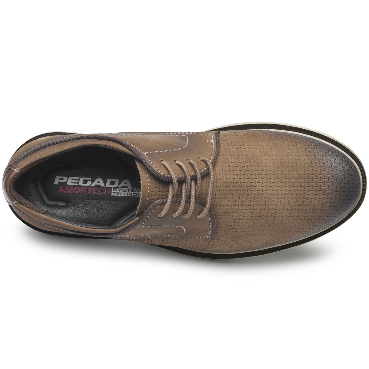Sapato Casual Pegada Masculino em Couro Mascavo 126113-07 Mascavo 7