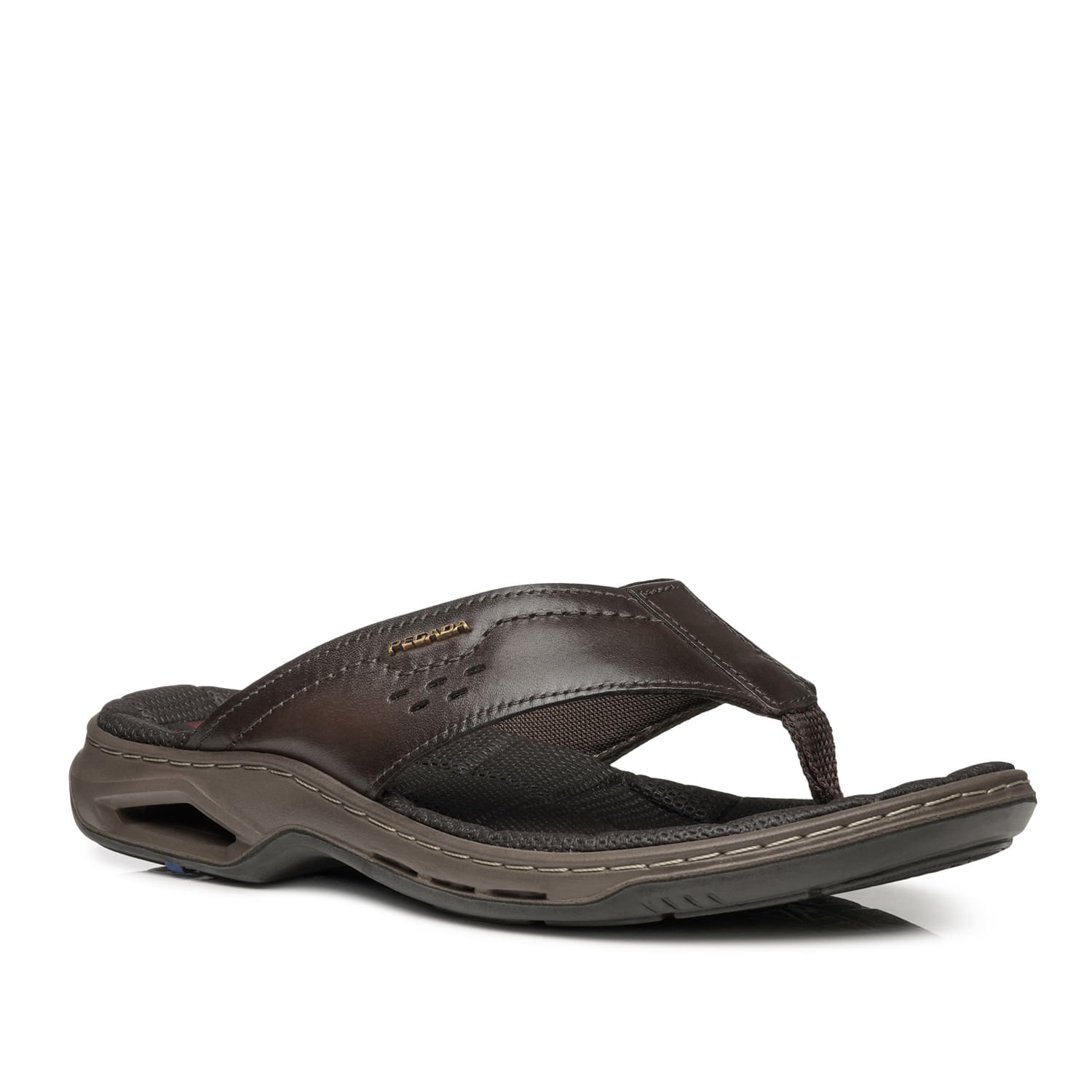 Chinelo Pegada Masculino em Couro Cravo 133235-02 Cravo 3