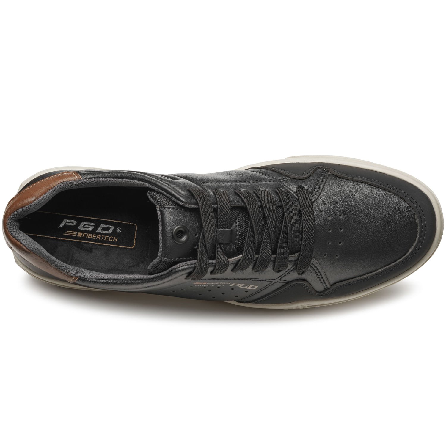 Sapatênis Pegada Masculino em Microfibra Preto 172502-03 Preto 6