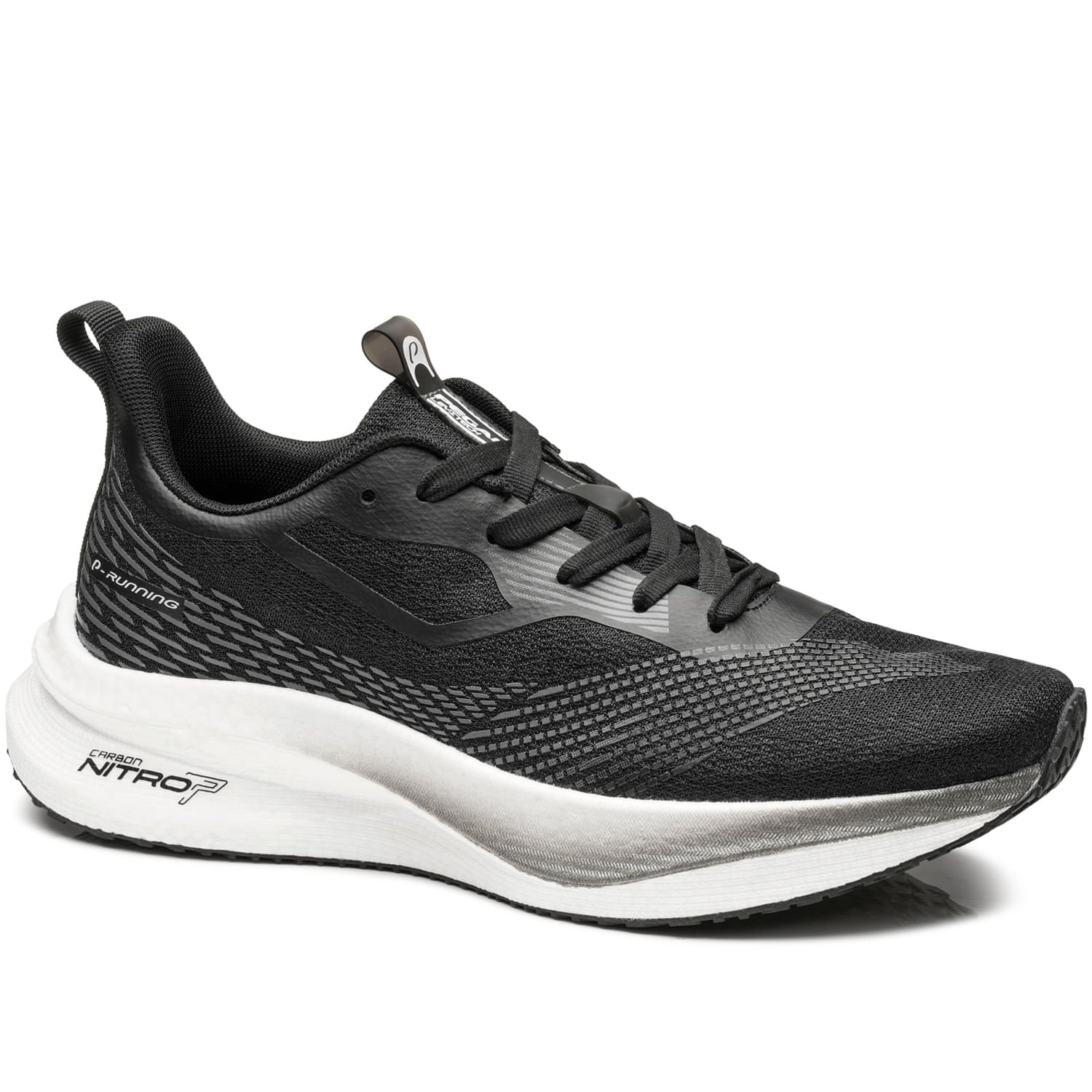 Tênis Esportivo Pegada Masculino em Tecido Preto 190802-04