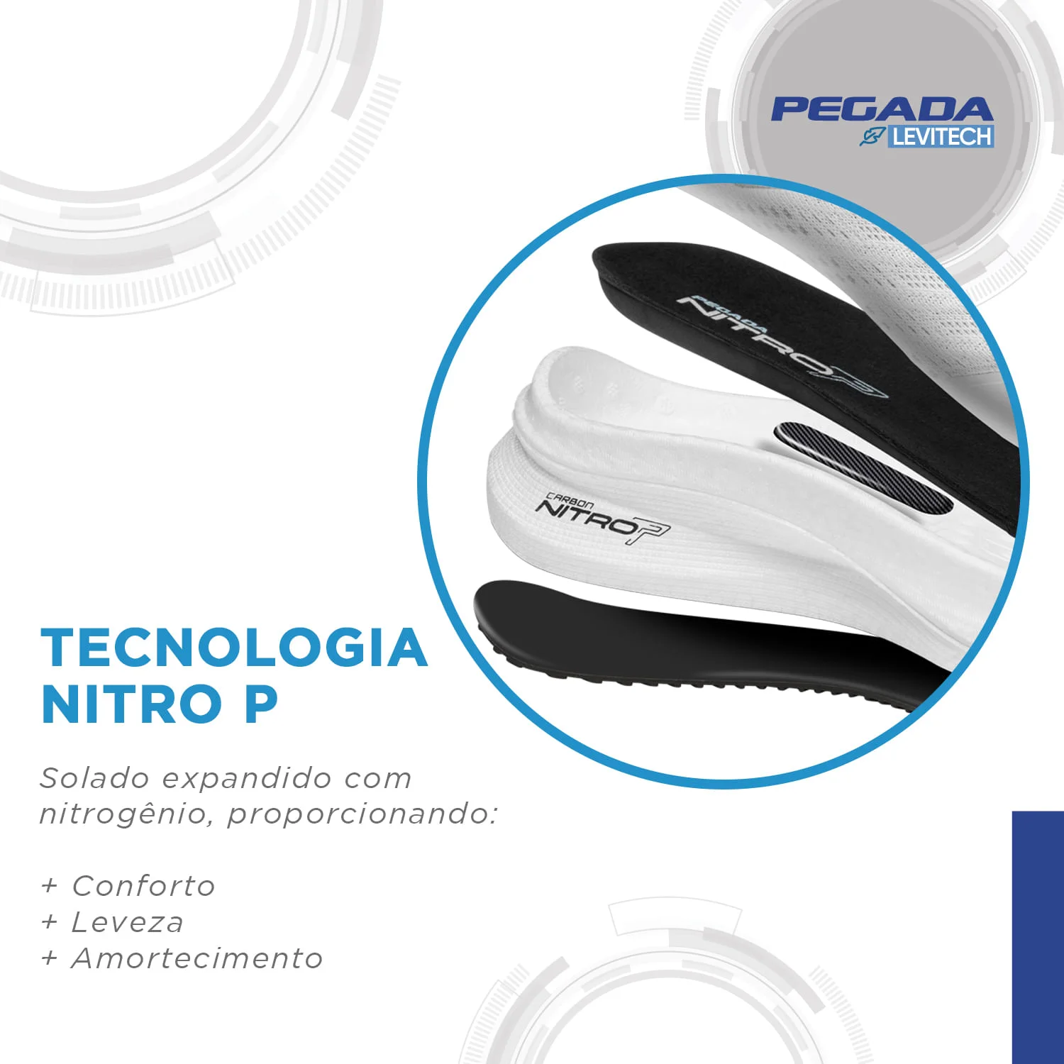 Tênis Esportivo Pegada Masculino em Tecido Preto 190802-04 Preto 5