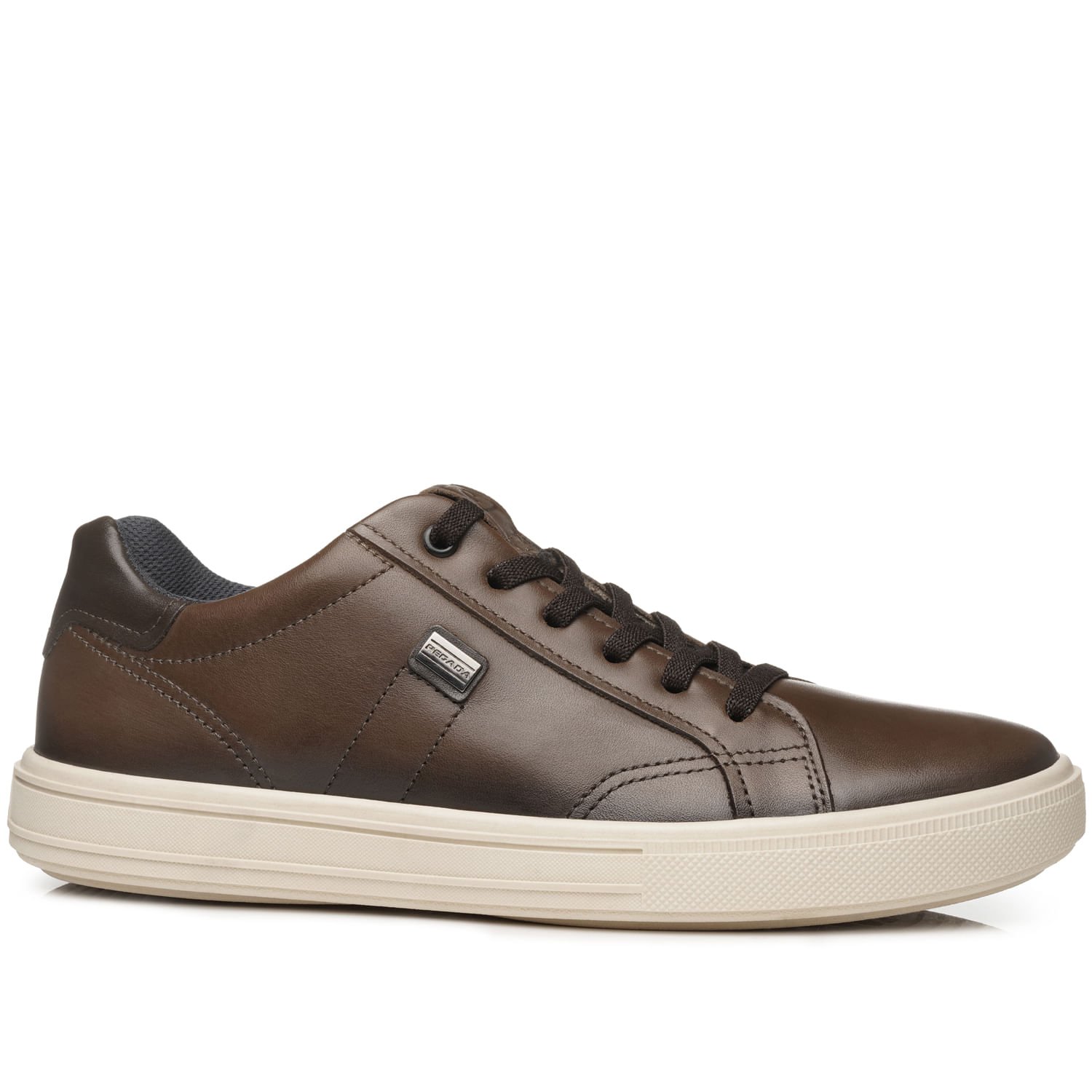 Tênis Casual Pegada Masculino em Couro Tabaco 111506-05