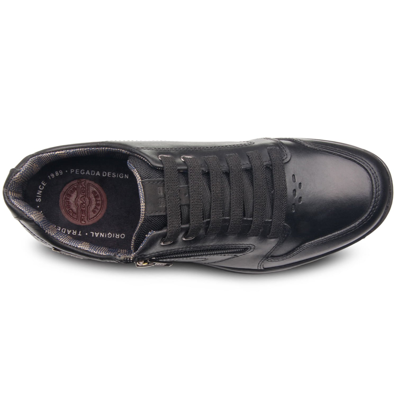 Sapatênis Pegada Masculino em Couro Preto 114858-02 Preto 6