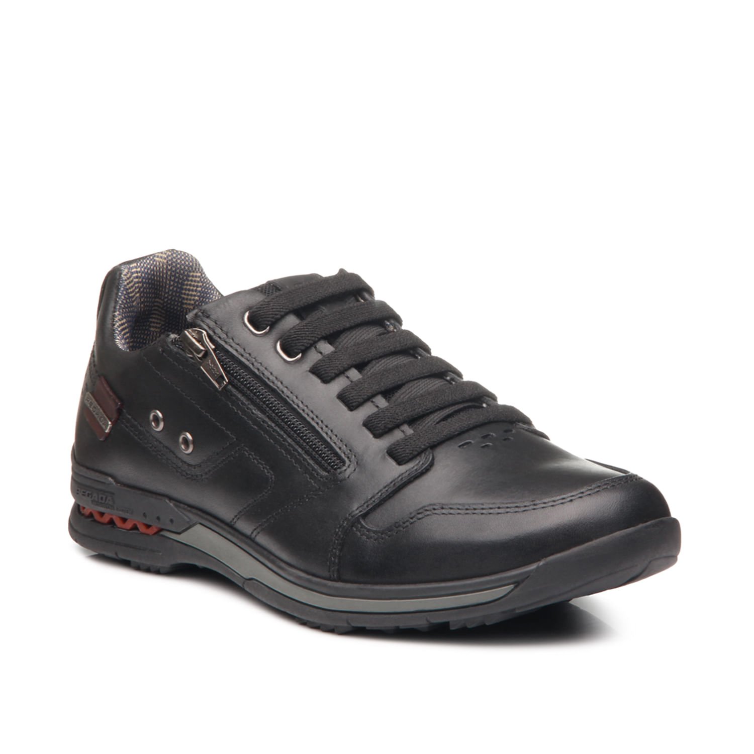 Sapatênis Pegada Masculino em Couro Preto 114858-02 Preto 2