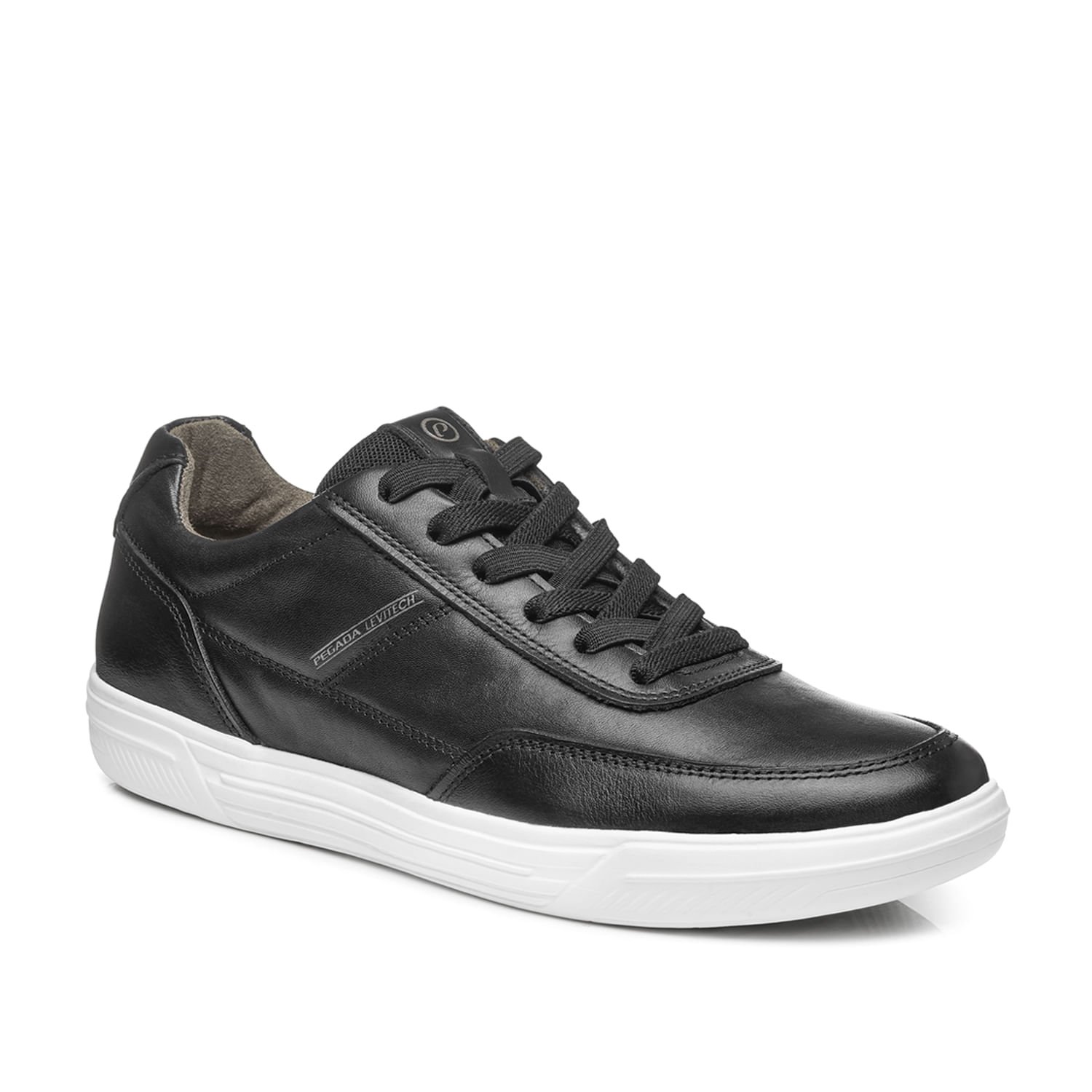 Tênis Casual Pegada Masculino em Couro Preto 110410-03 Preto 2
