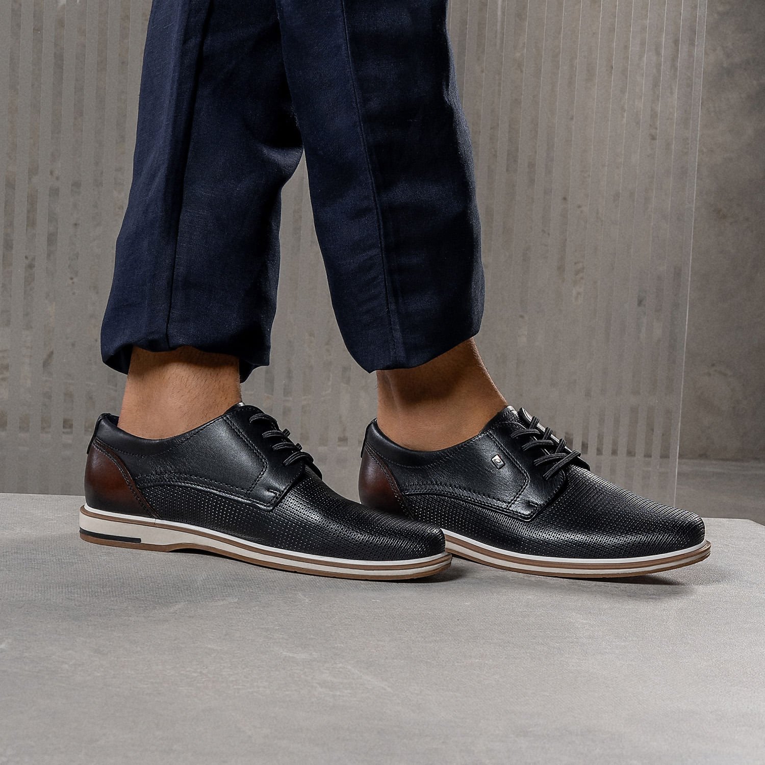 Sapato Casual Pegada Masculino em Couro Preto 125113-01 Preto 2