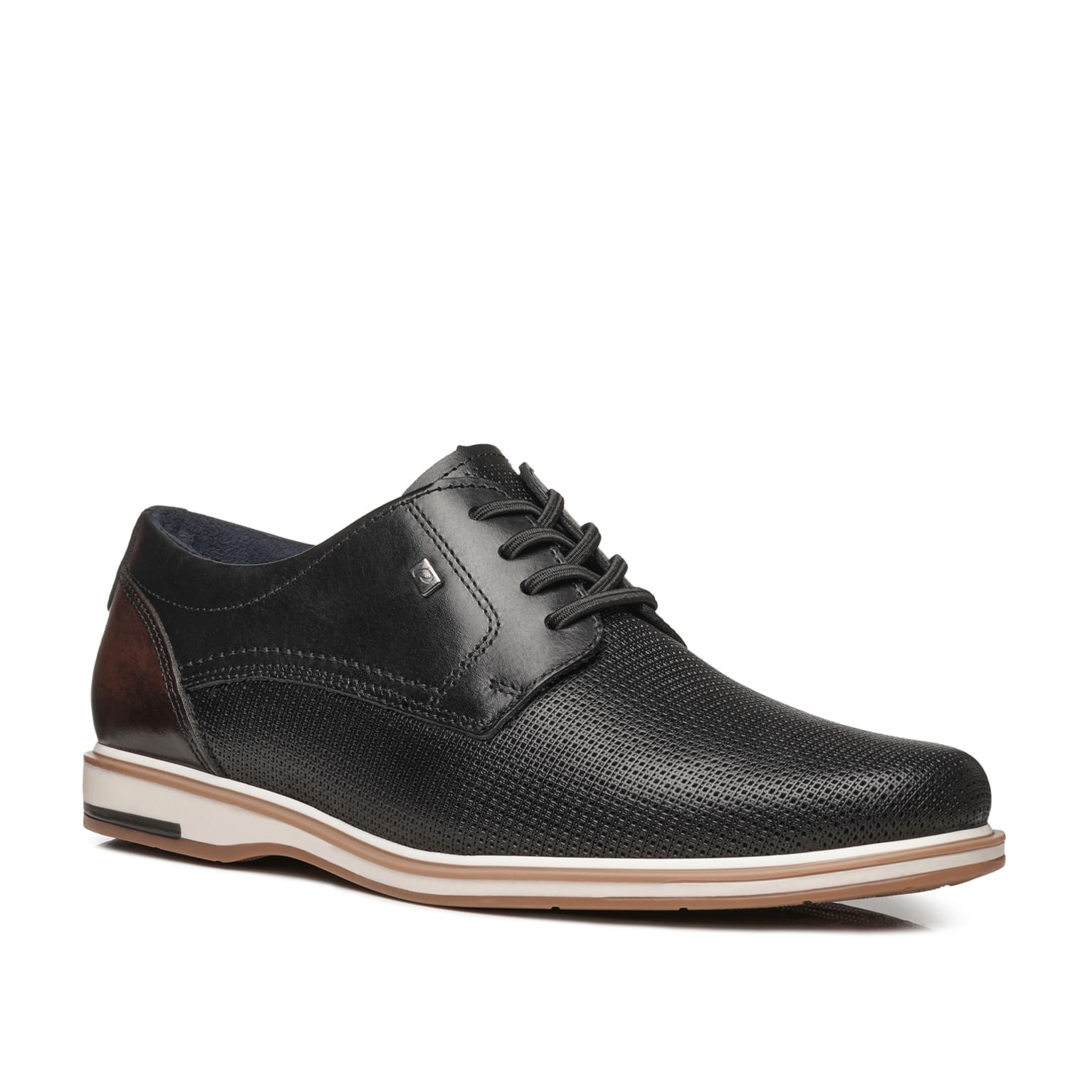 Sapato Casual Pegada Masculino em Couro Preto 125113-01 Preto 3