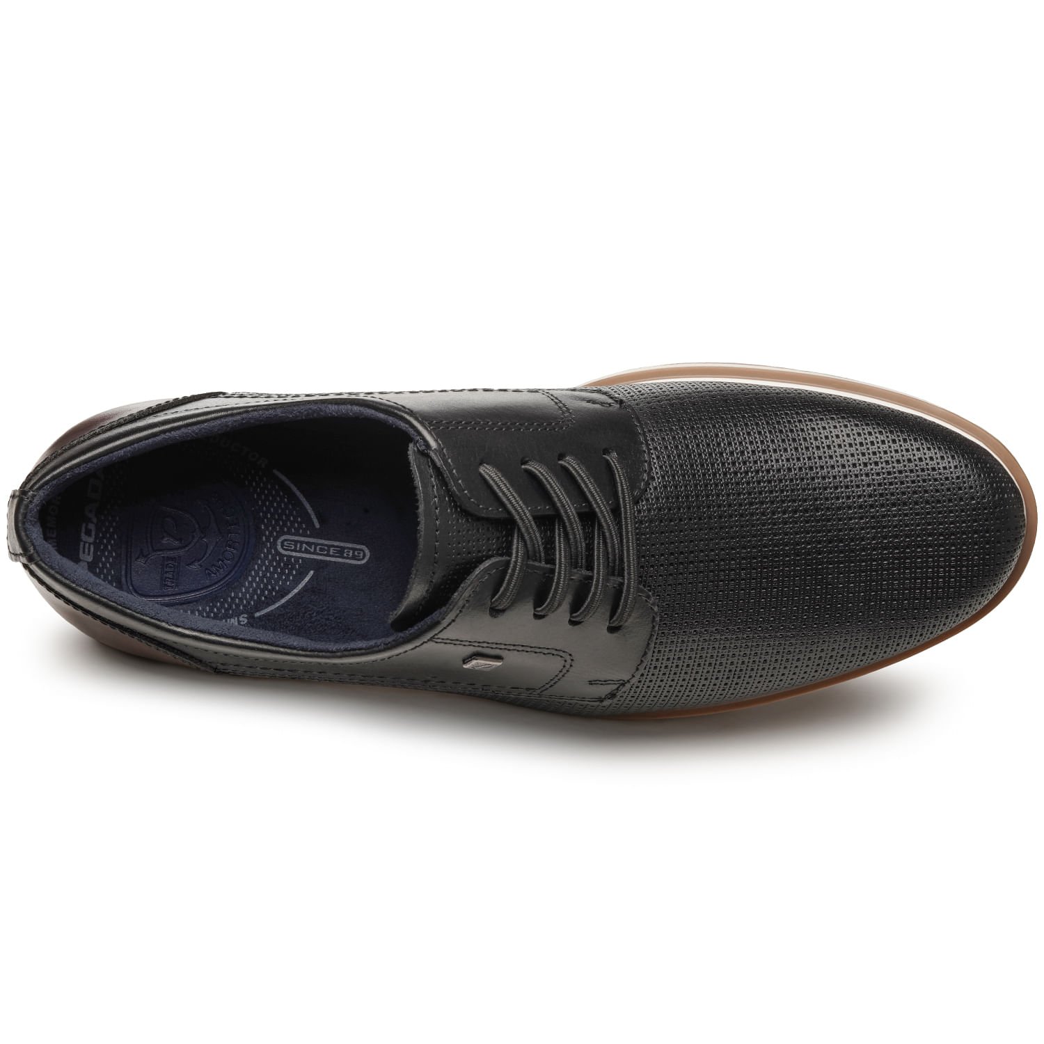 Sapato Casual Pegada Masculino em Couro Preto 125113-01 Preto 7