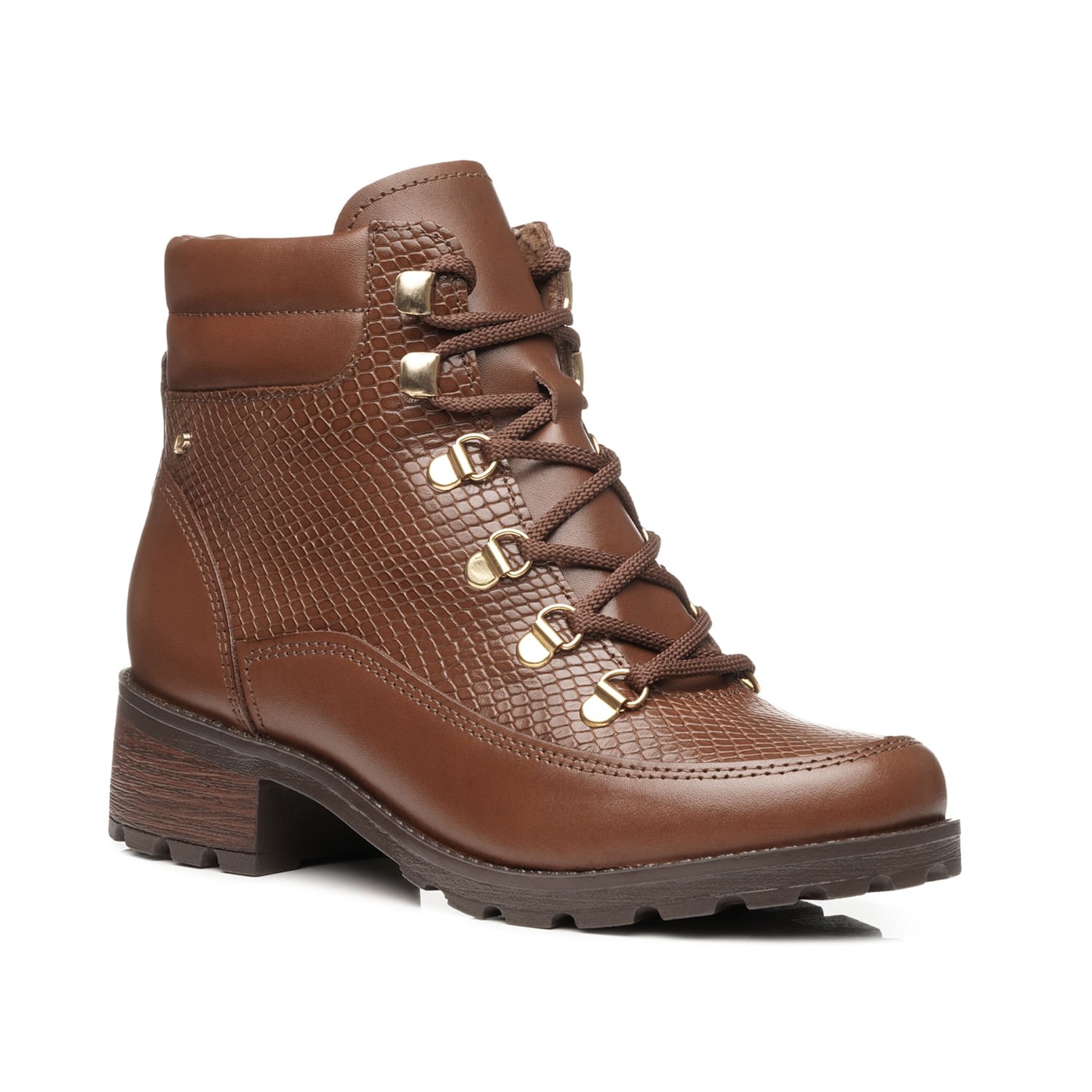 Coturno Pegada Feminino em Couro Terracota 281418-02 Terracota 2