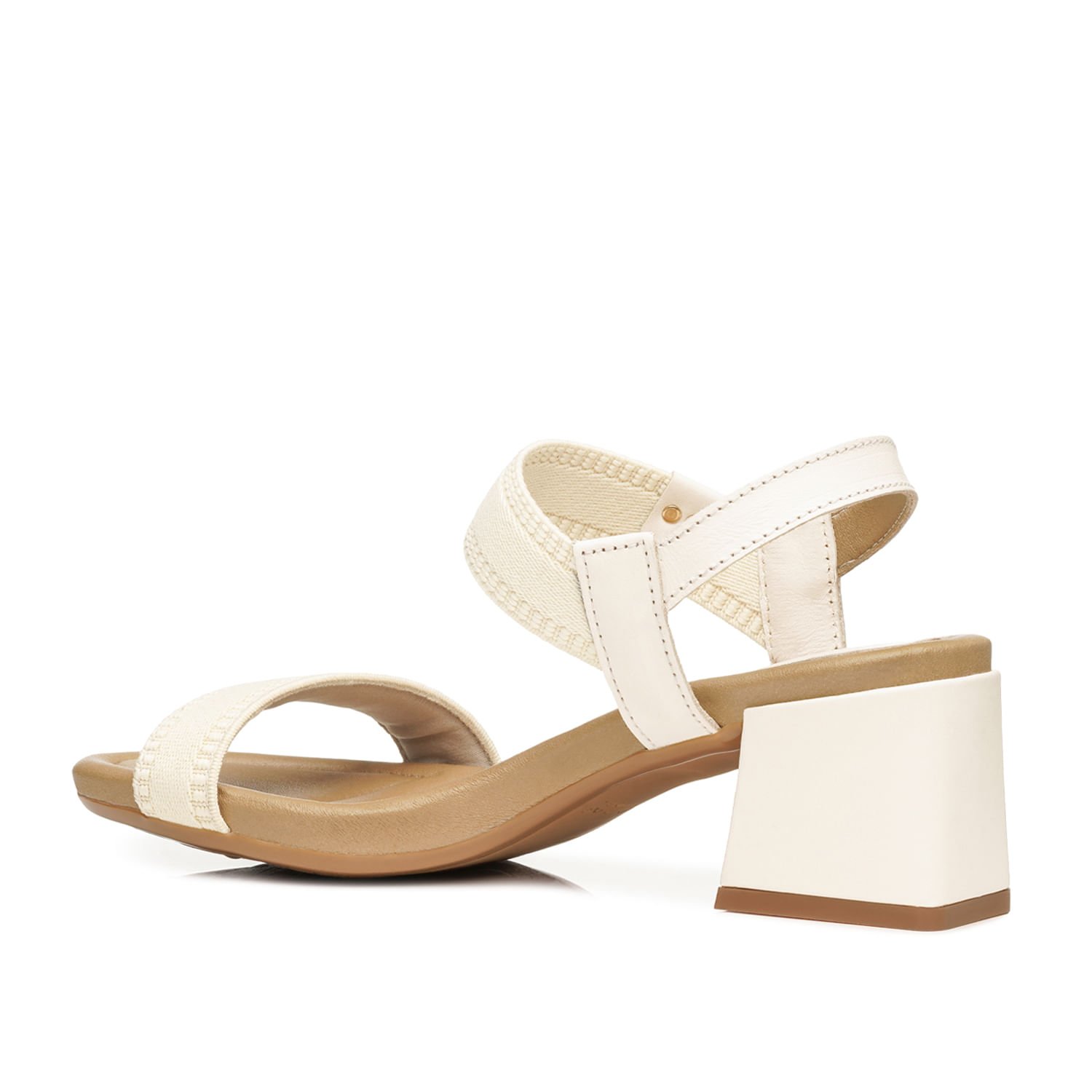 Sandália Pegada Feminina em Elástico Baunilha 234301-01 Baunilha 3