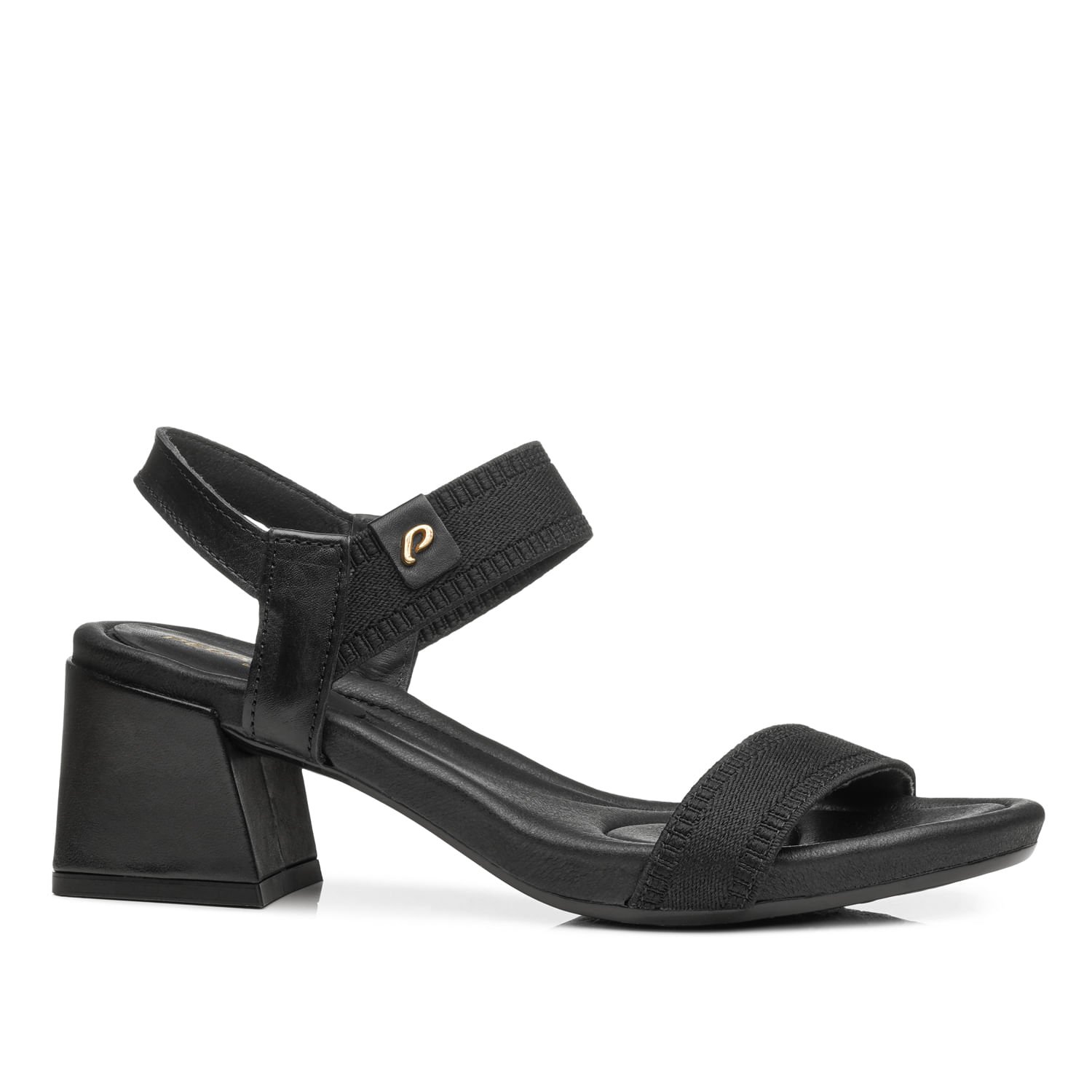 Sandália Pegada Feminina em Elástico Preto 234301-04