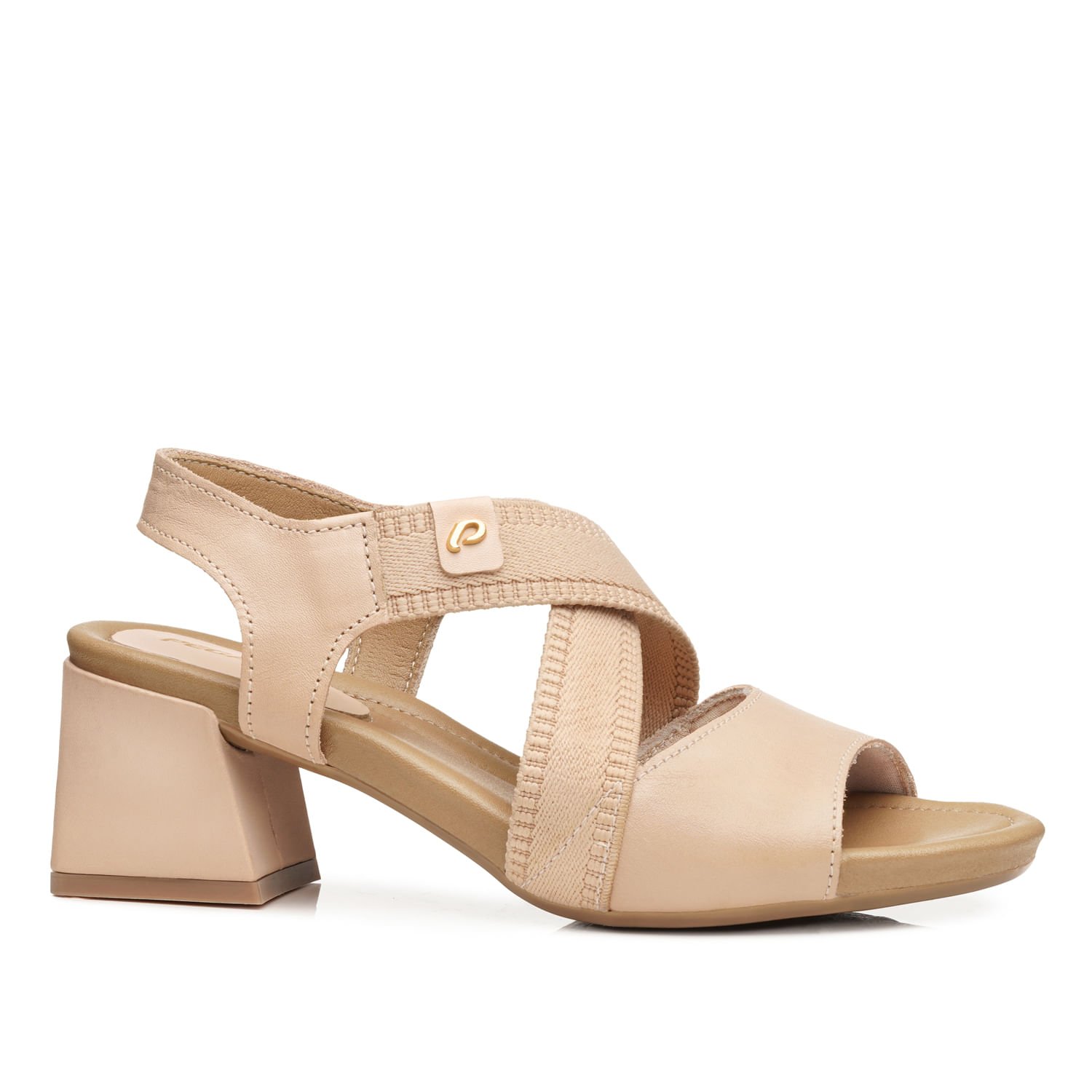 Sandália Pegada Feminina em Couro Blush 234303-02