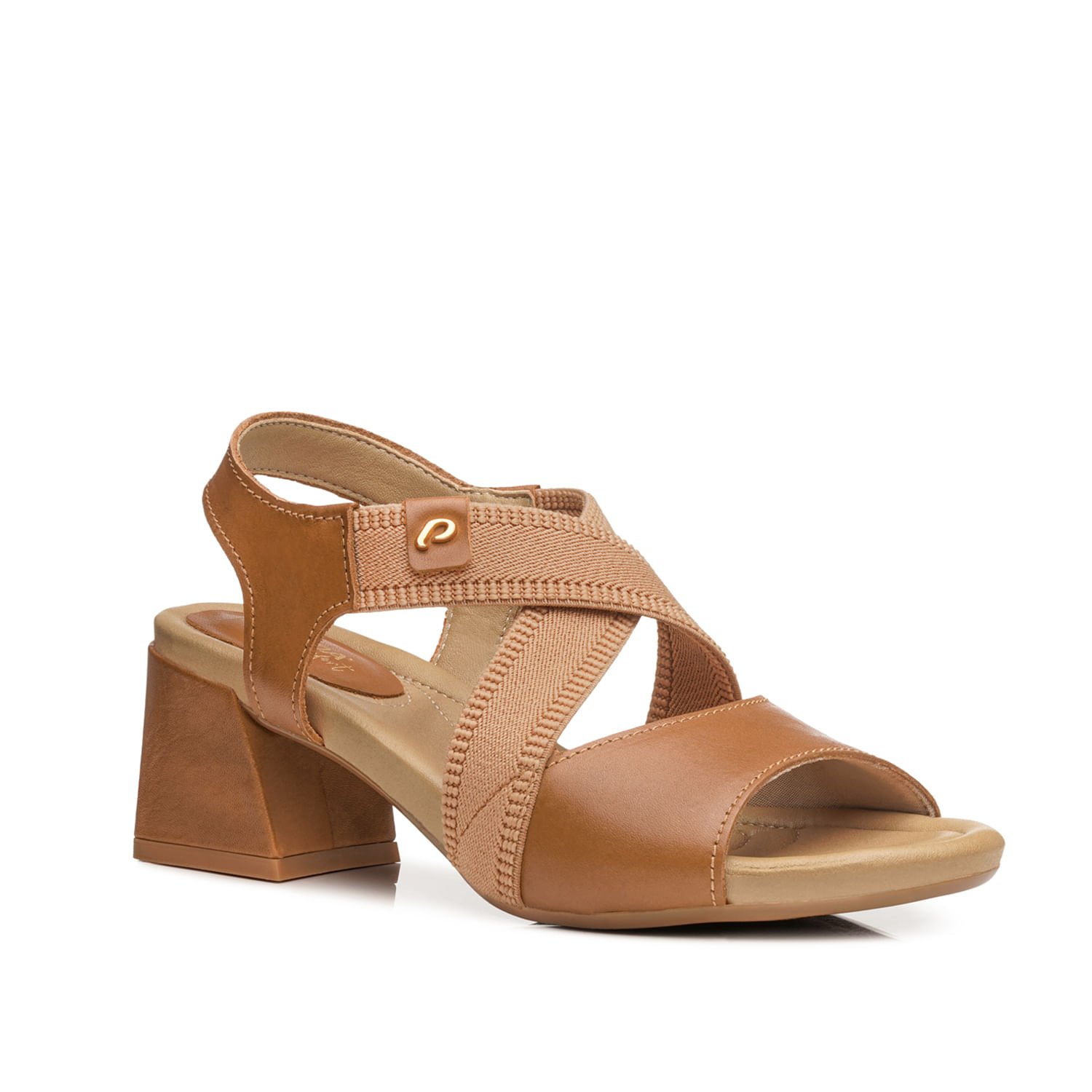 Sandália Pegada Feminina em Couro Camel 234303-03 Camel 2