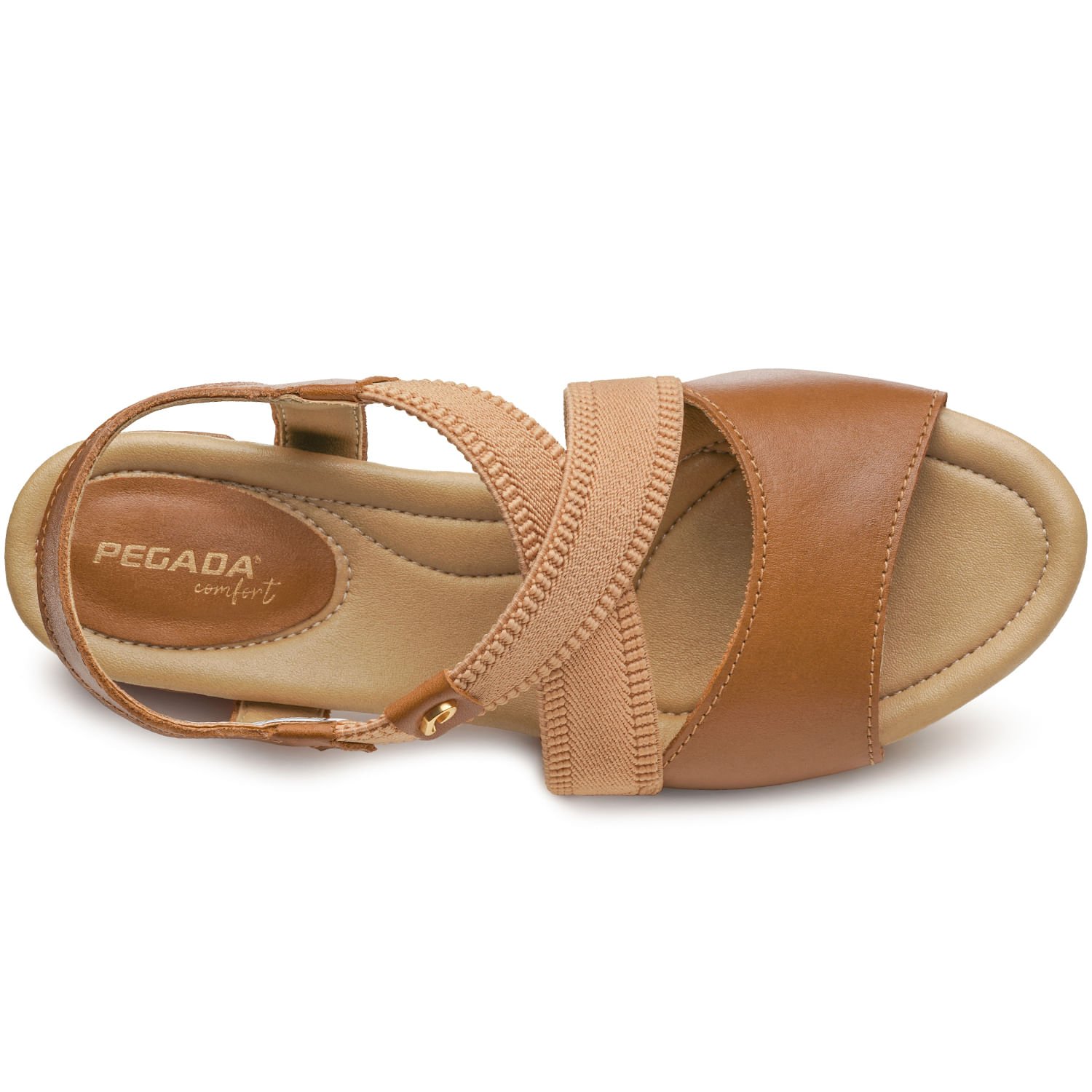 Sandália Pegada Feminina em Couro Camel 234303-03 Camel 5