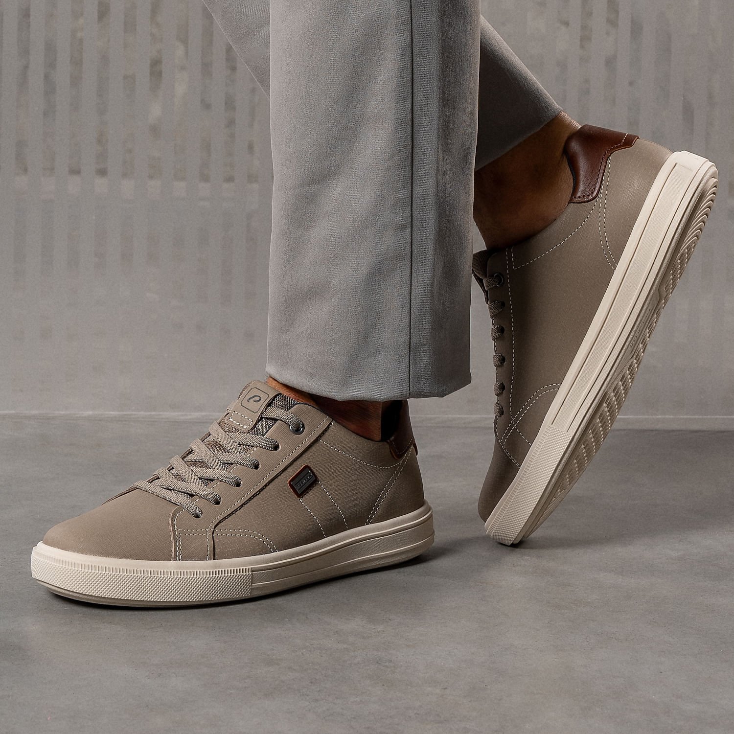 Tênis Casual Pegada Masculino em Couro Areia 111506-08 Areia 2