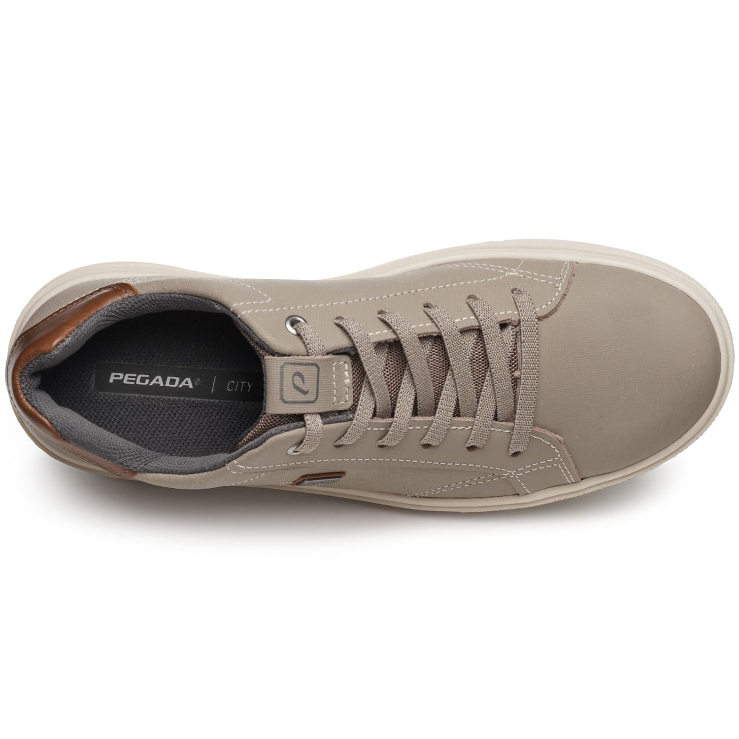 Tênis Casual Pegada Masculino em Couro Areia 111506-08 Areia 6