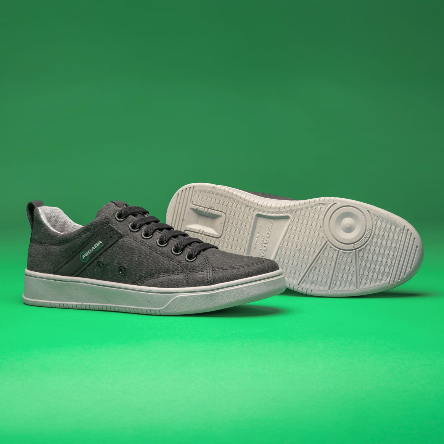 Tênis Casual Pegada Masculino em Tecido Preto 171951-02 Preto 2