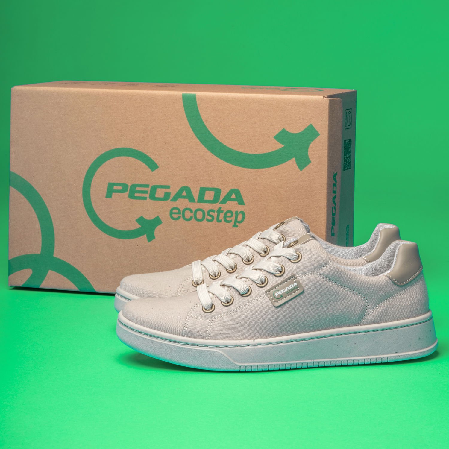 Tênis Casual Pegada Masculino em Tecido Areia 171953-01 Areia 2