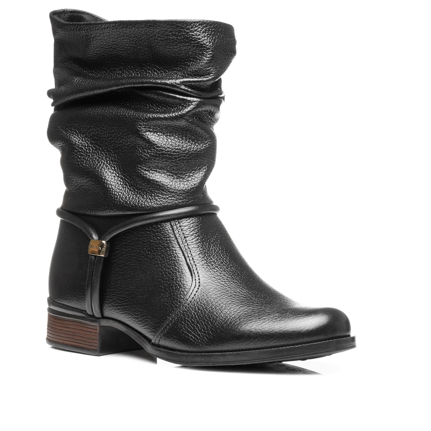 Bota Pegada Feminina em Couro Preto 282012-02 Preto 3