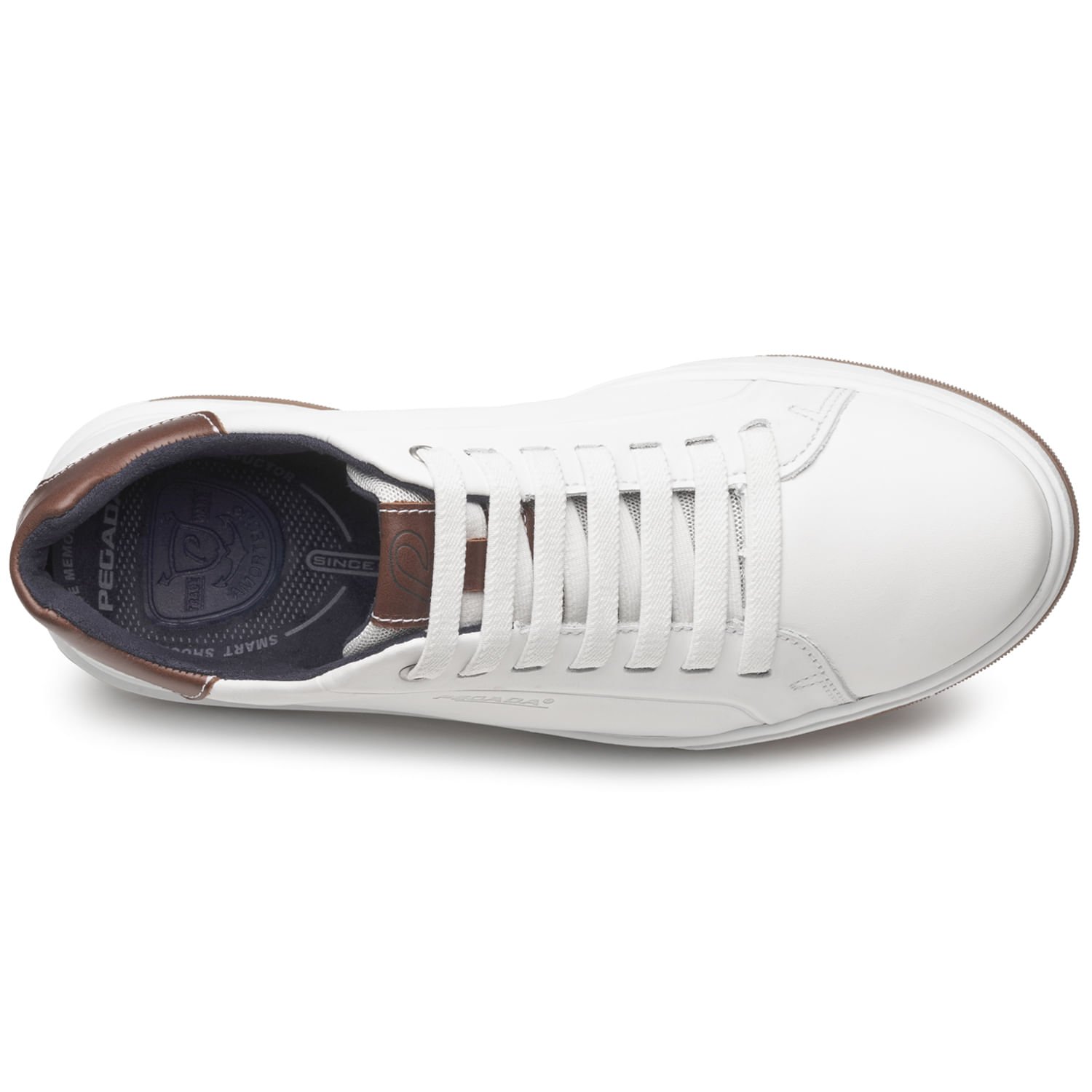 Tênis Casual Pegada Masculino em Couro Branco 111702-02 Branco 6