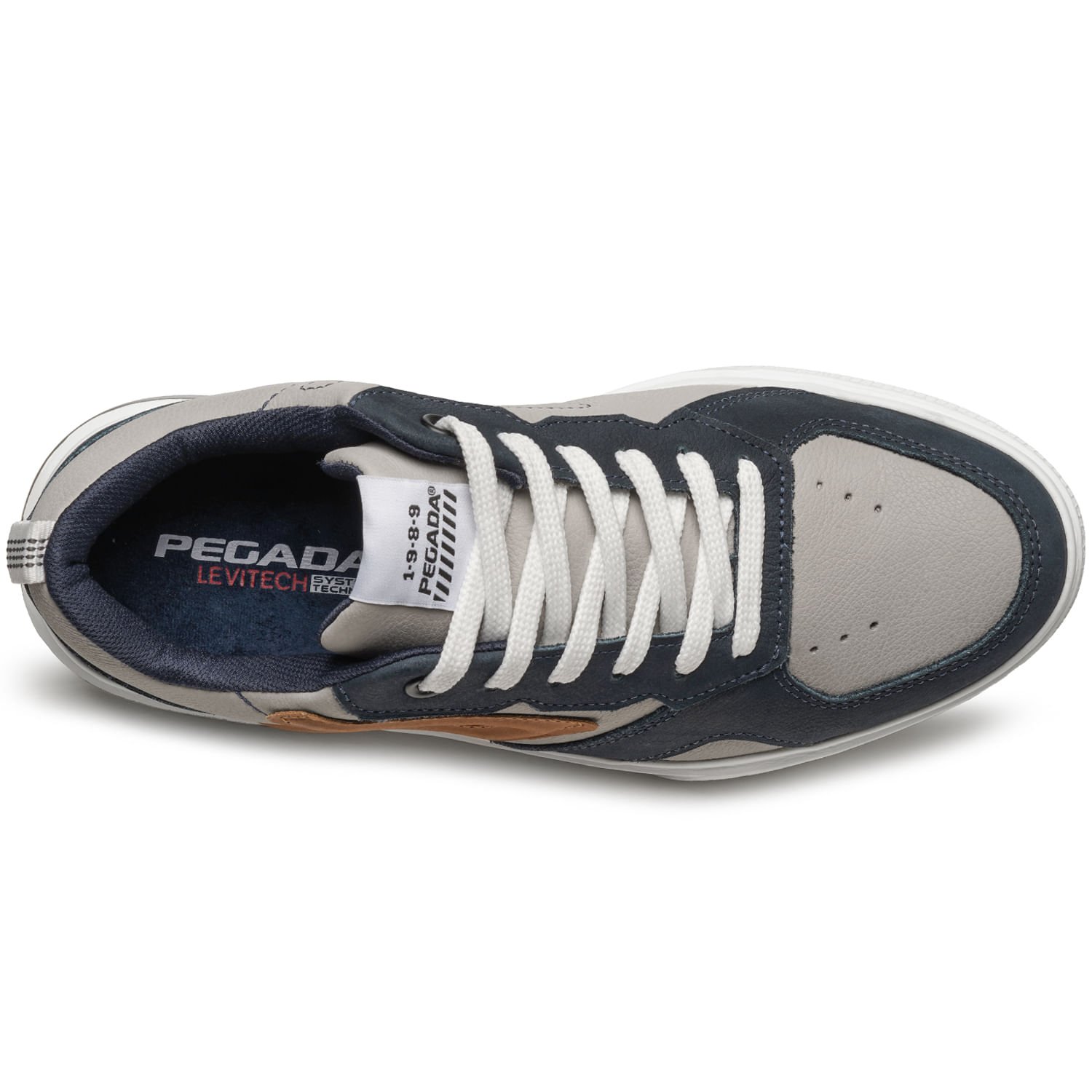 Tênis Casual Pegada Masculino em Couro Silver 111951-09 Silver 7