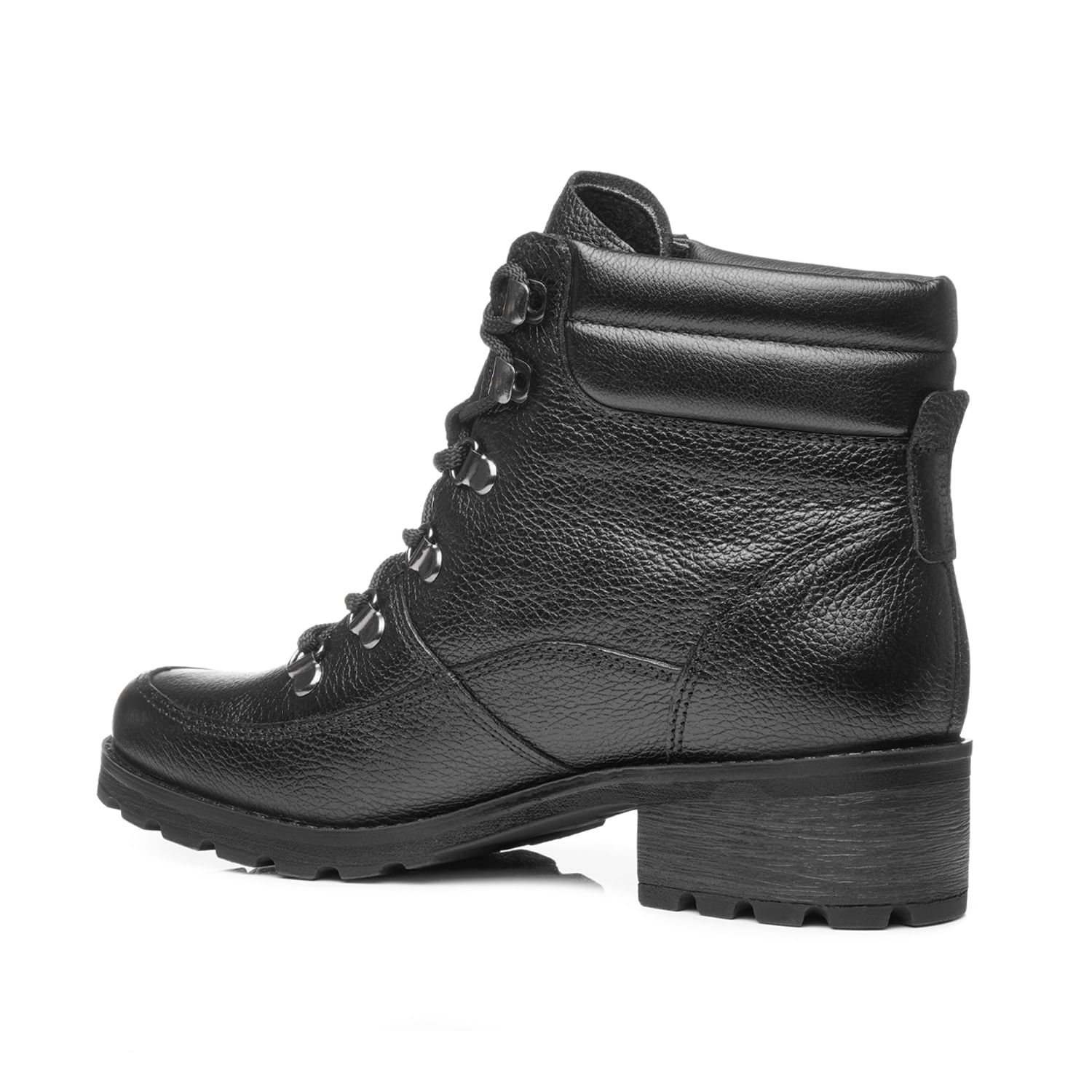 Coturno Pegada Feminino em Couro Preto 281418-05 Preto 3