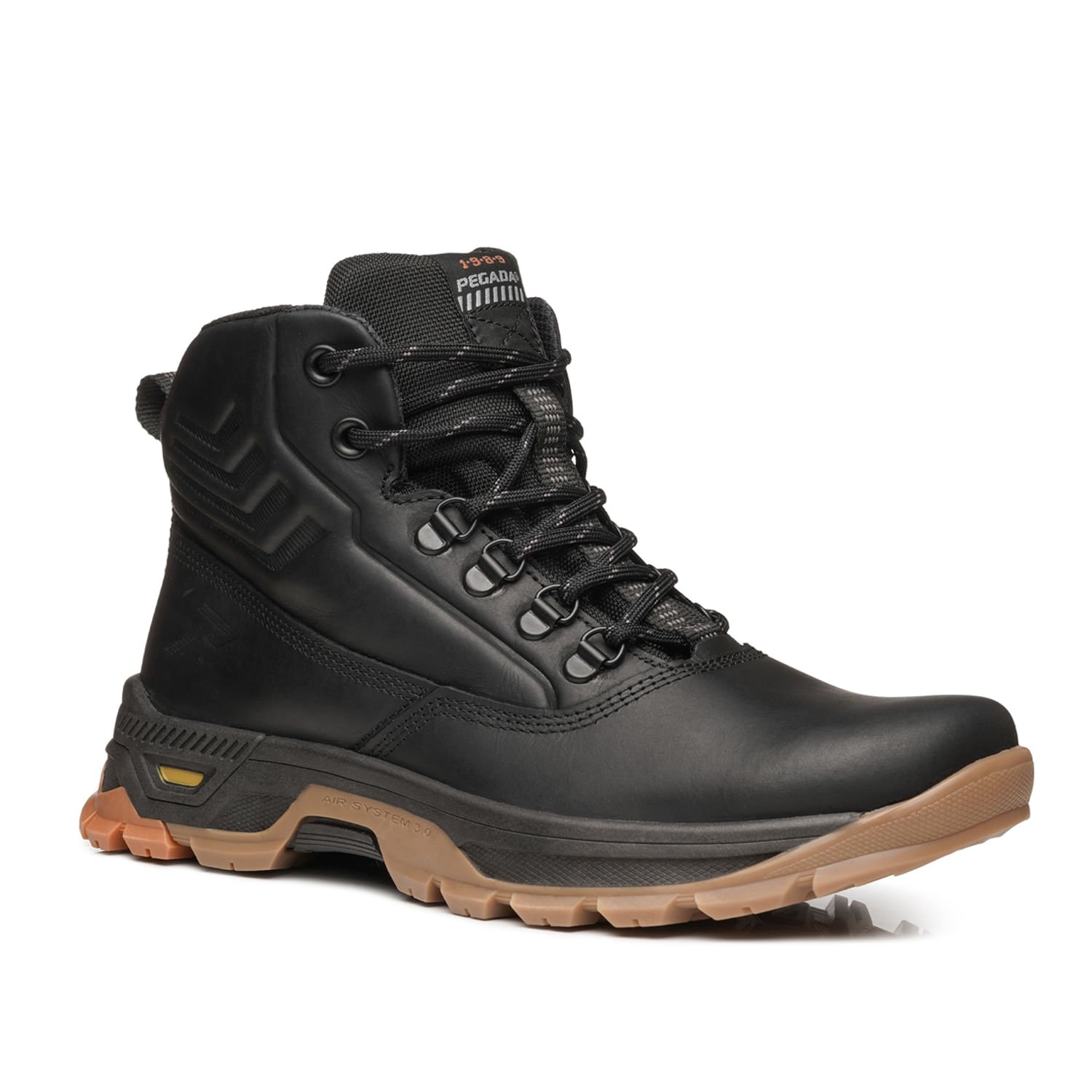 Bota Trekking Pegada Masculina em Couro Preto 150504-02 Preto 2