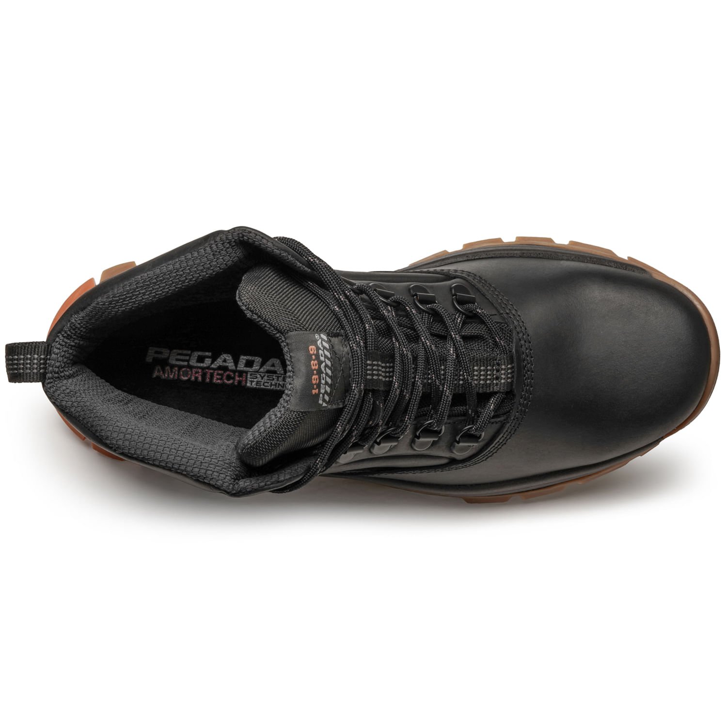 Bota Trekking Pegada Masculina em Couro Preto 150504-02 Preto 6